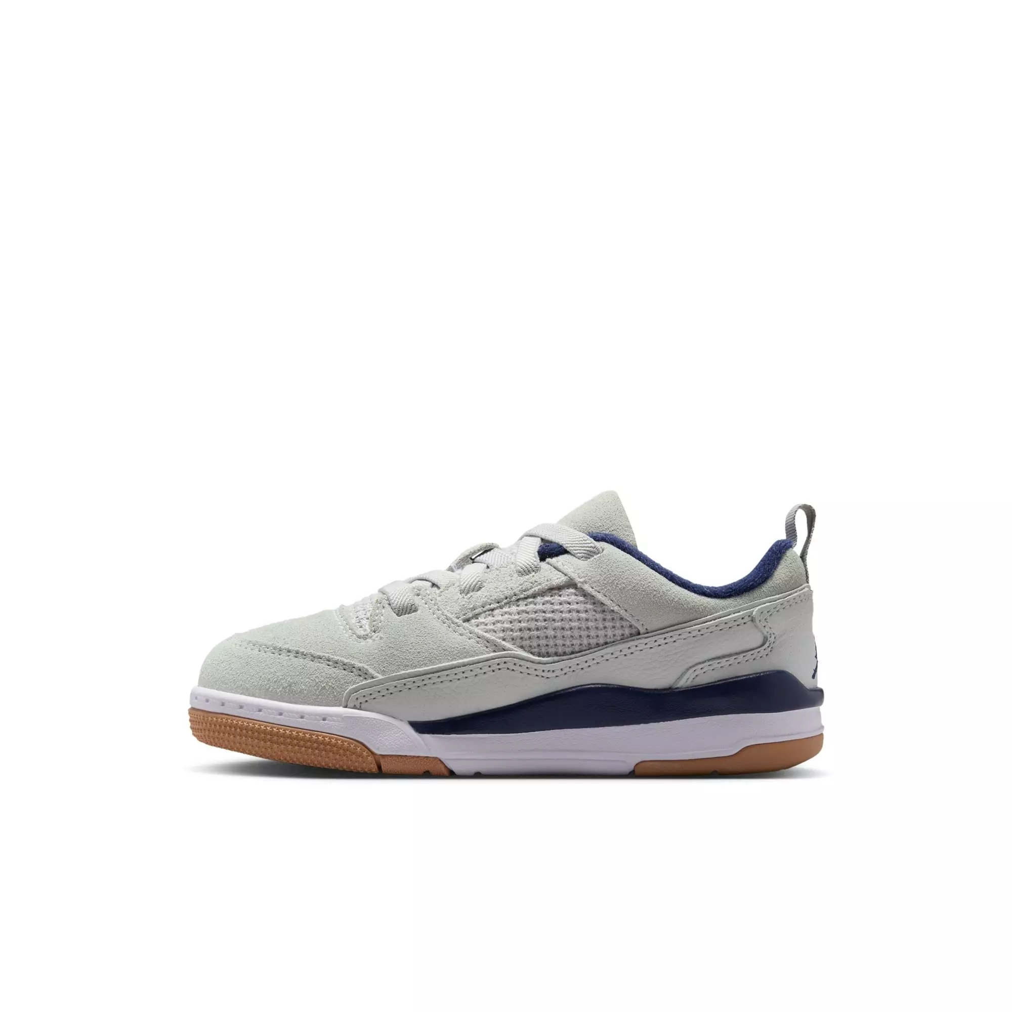 Jordan Flight Court "Neutral Grey/Midnight Navy/White" Preschool Boys' Shoe - GREY/NAVY