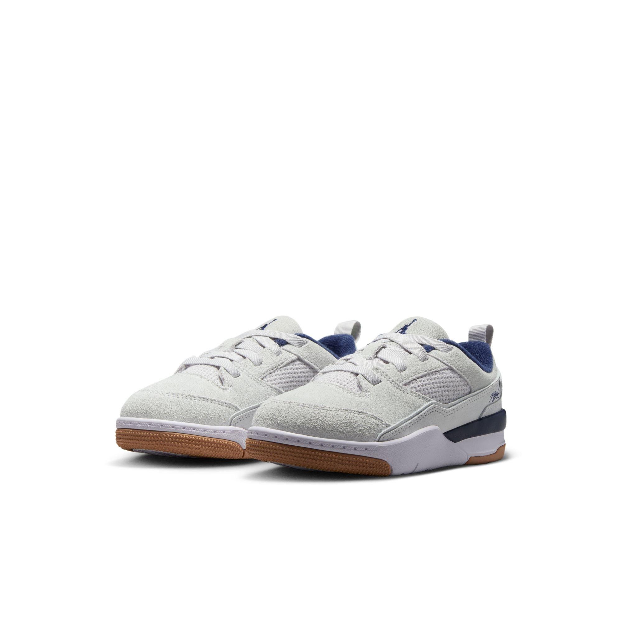 Jordan Flight Court Preschool Boys' "Neutral Grey/Midnight Navy/White" Shoe