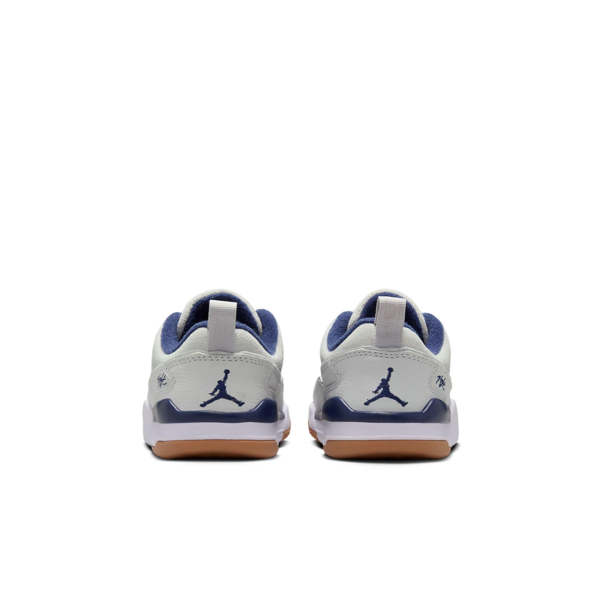 Jordan Flight Court Preschool Boys' "Neutral Grey/Midnight Navy/White" Shoe
