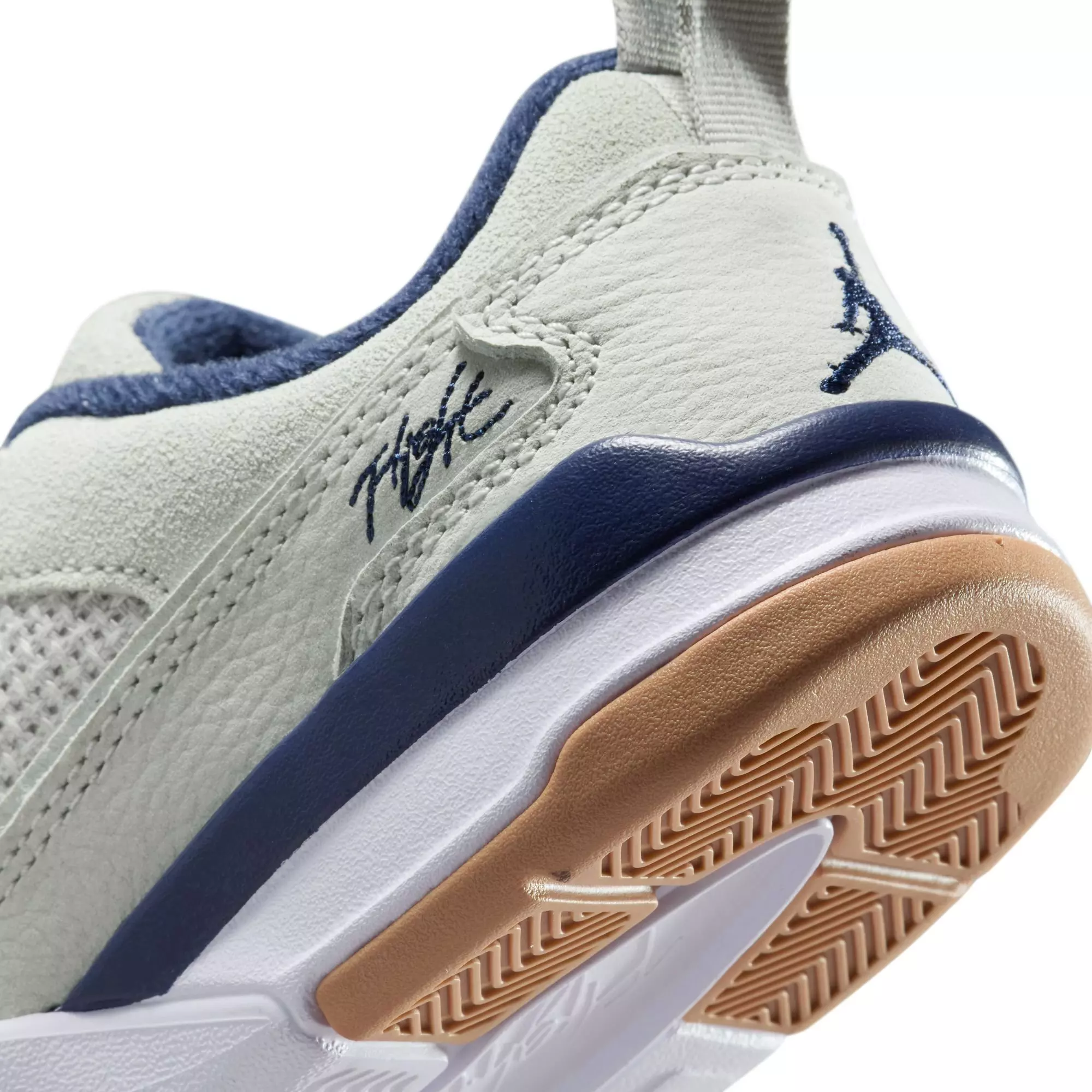 Jordan Flight Court "Neutral Grey/Midnight Navy/White" Preschool Boys' Shoe - GREY/NAVY