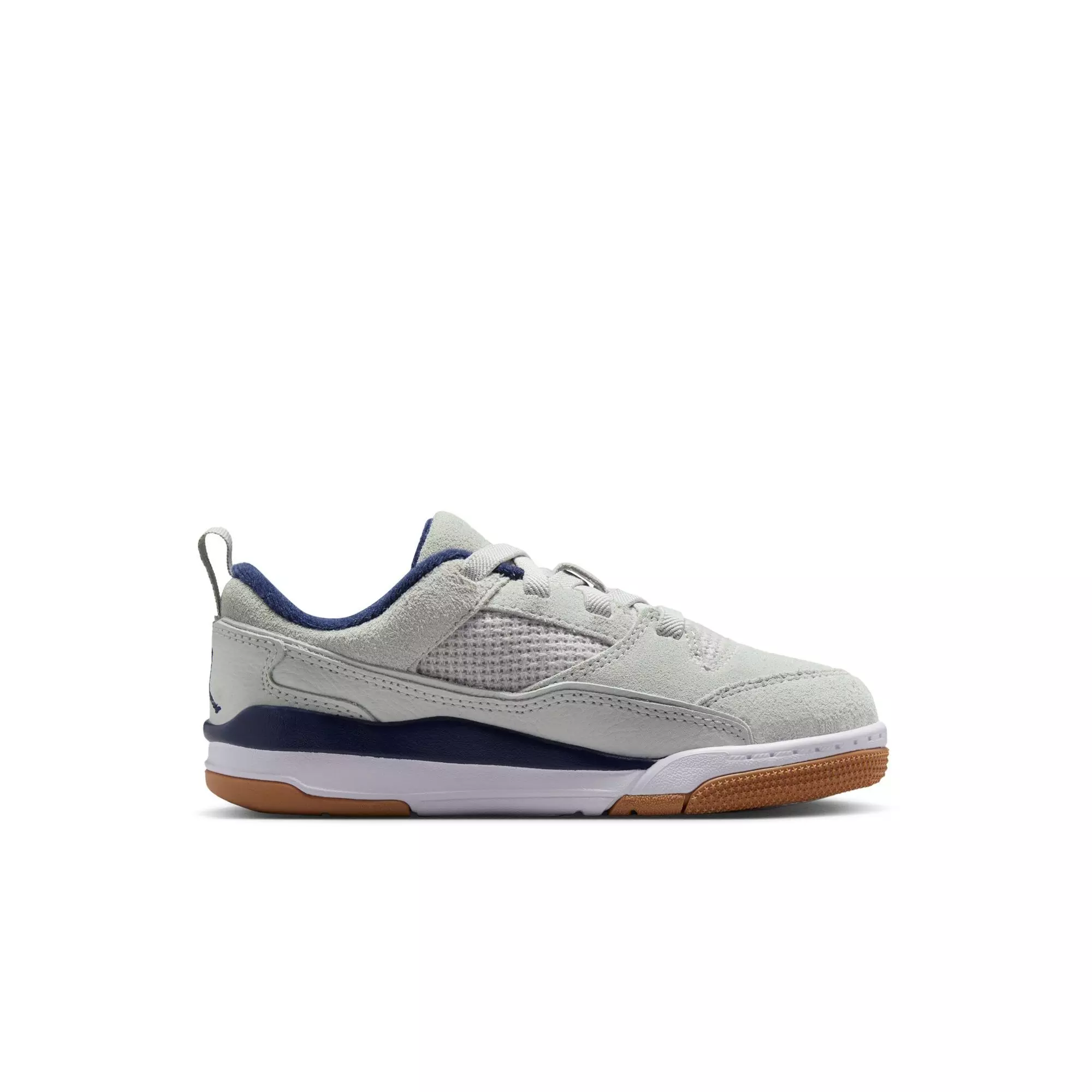 Jordan Flight Court "Neutral Grey/Midnight Navy/White" Preschool Boys' Shoe - GREY/NAVY