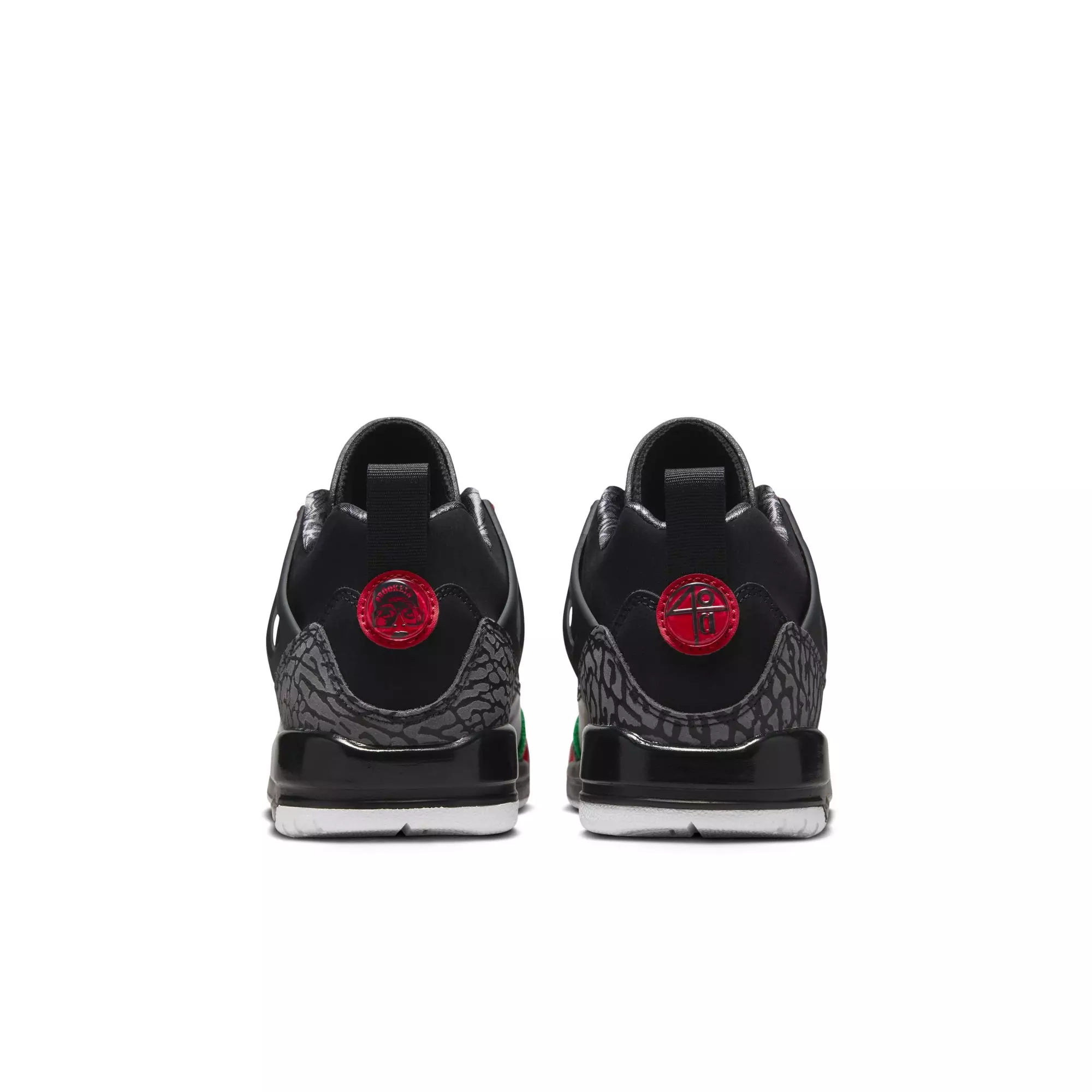 Jordan Spizike Low "Black/Varsity Red/Classic Green/White" Grade School Boys' Shoe - BLACK/GREEN/RED