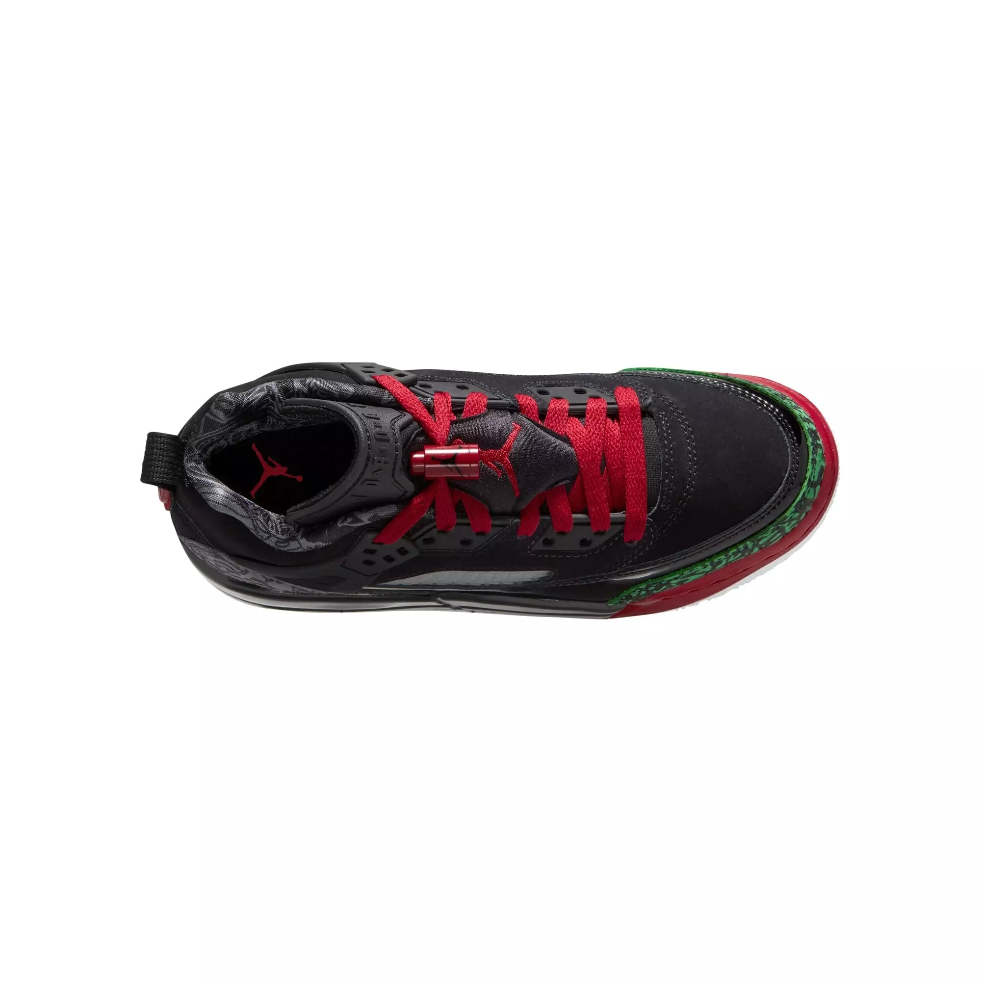 Jordan Spizike Low "Black/Varsity Red/Classic Green/White" Grade School Boys' Shoe - BLACK/GREEN/RED
