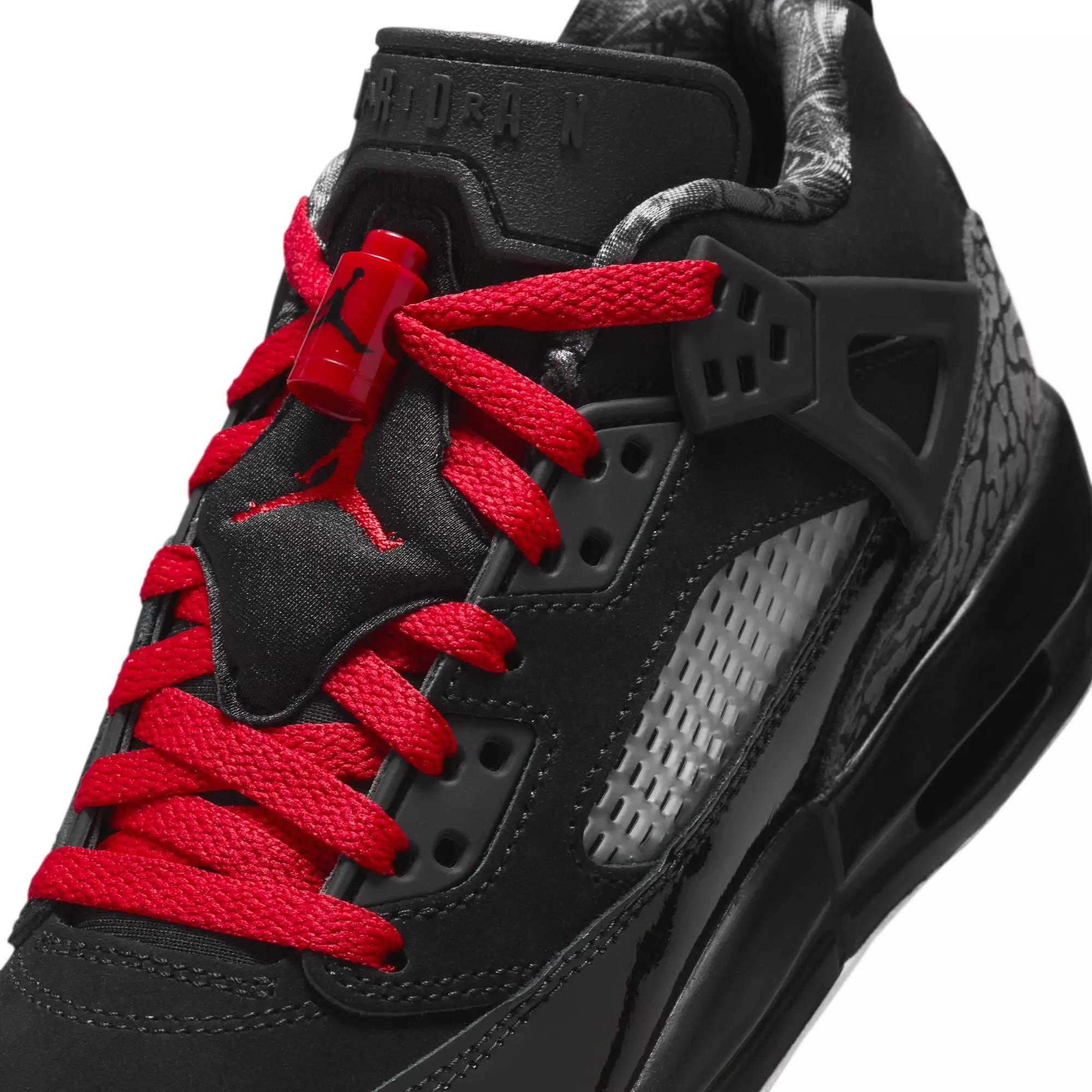 Jordan Spizike Low "Black/Varsity Red/Classic Green/White" Grade School Boys' Shoe - BLACK/GREEN/RED