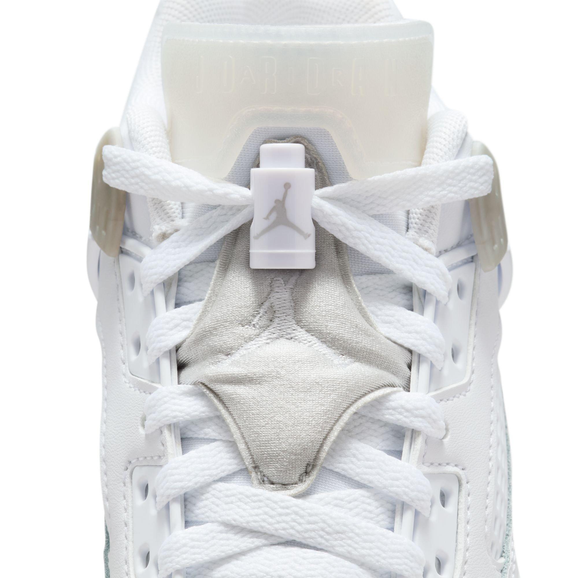 Jordan Spizike Low Grade School Boys' "White/Neutral Grey/Metallic Silver" Shoe