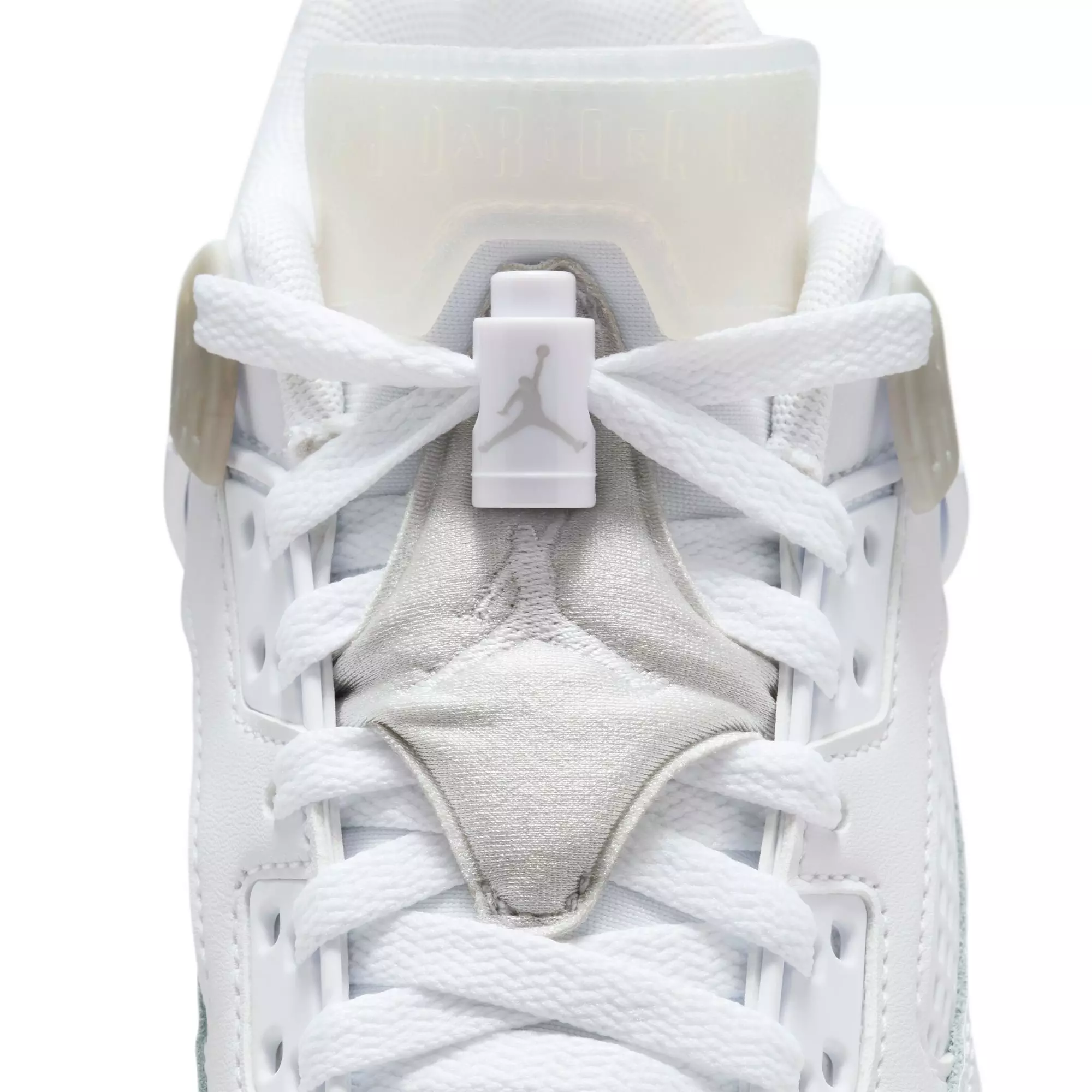 Jordan Spizike Low "White/Neutral Grey/Metallic Silver" Grade School Boys' Shoe - WHITE/SILVER