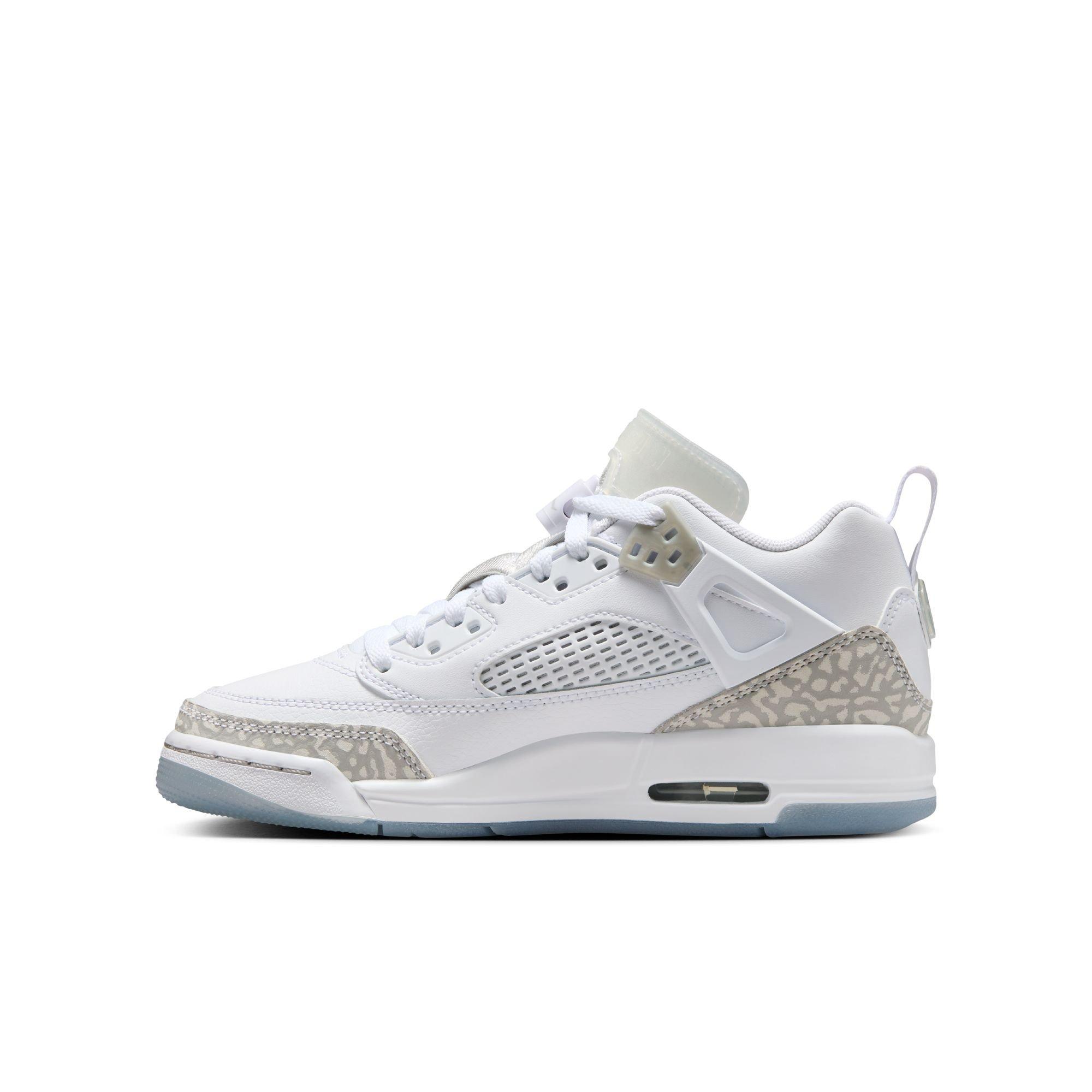 Jordan Spizike Low Grade School Boys' "White/Neutral Grey/Metallic Silver" Shoe