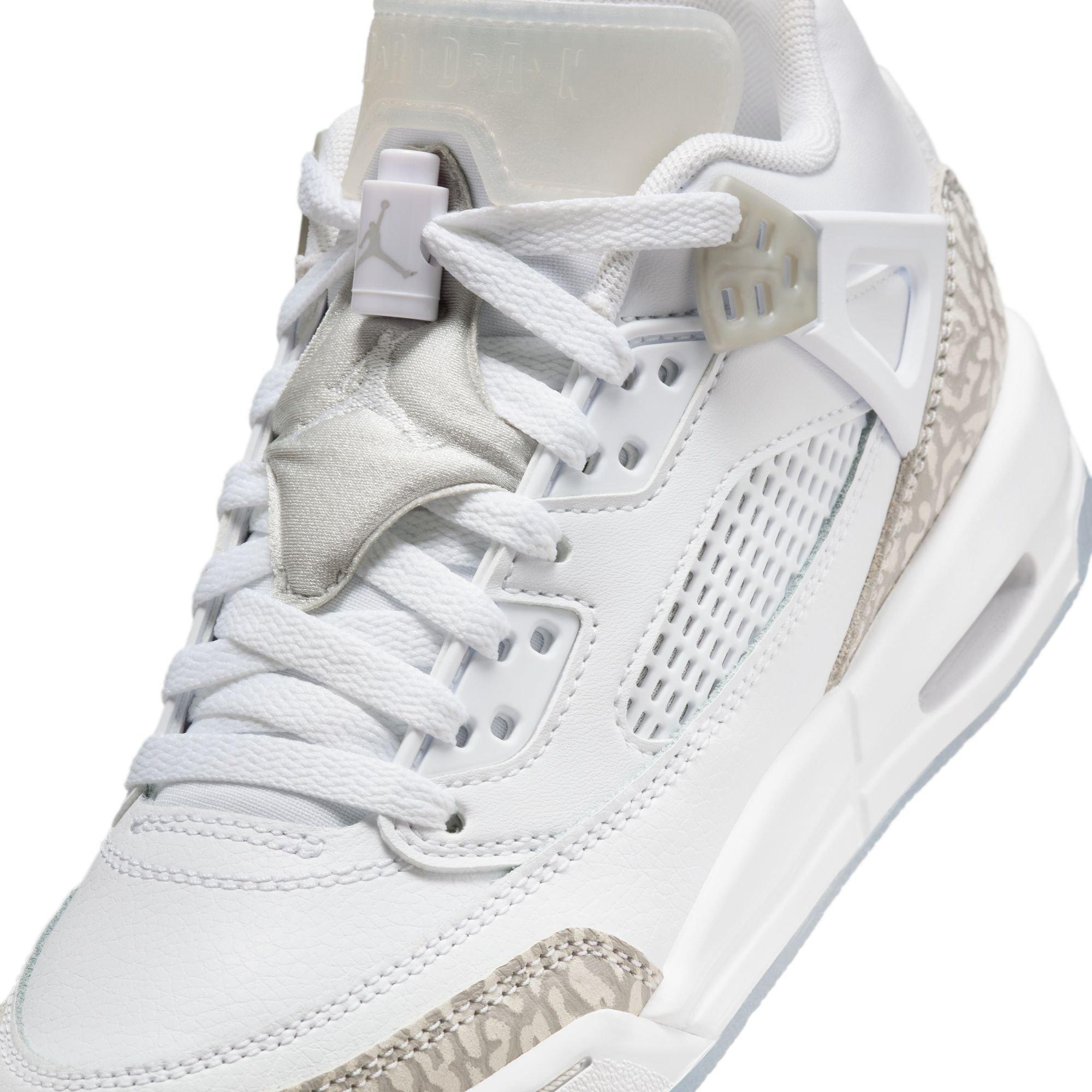 Jordan Spizike Low Grade School Boys' "White/Neutral Grey/Metallic Silver" Shoe