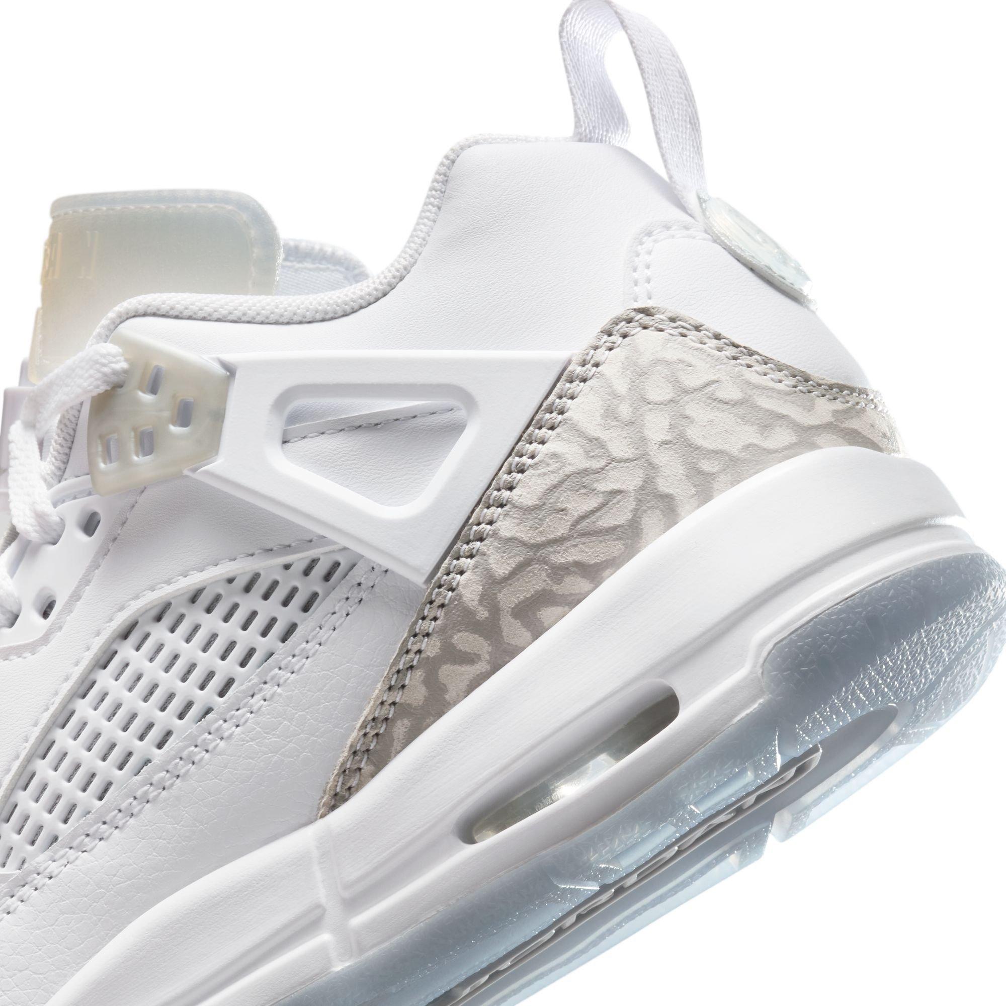 Jordan Spizike Low Grade School Boys' "White/Neutral Grey/Metallic Silver" Shoe