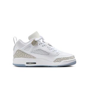 Jordan Spizike Low "White/Neutral Grey/Metallic Silver" Grade School Boys' Shoe