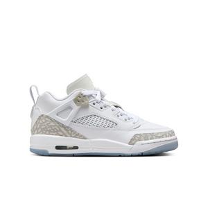 Jordan Spizike Low "White/Neutral Grey/Metallic Silver" Grade School Boys' Shoe