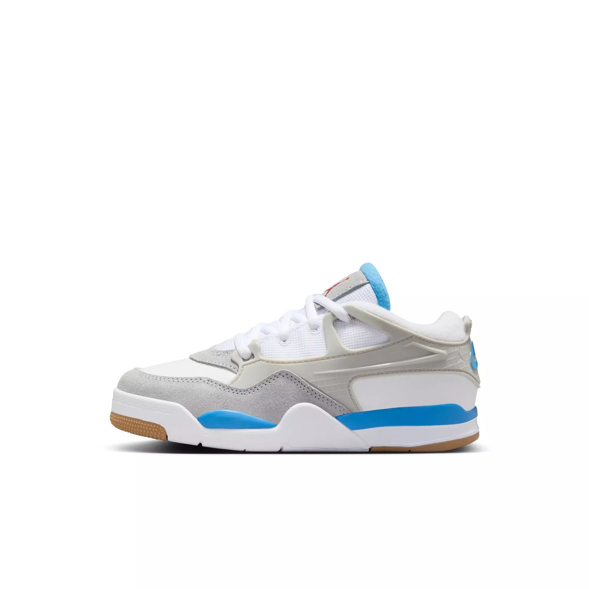 Jordan 4 RM "White/Neutral Grey" Preschool Boys' Shoe - WHITE/CAROLINA BLUE
