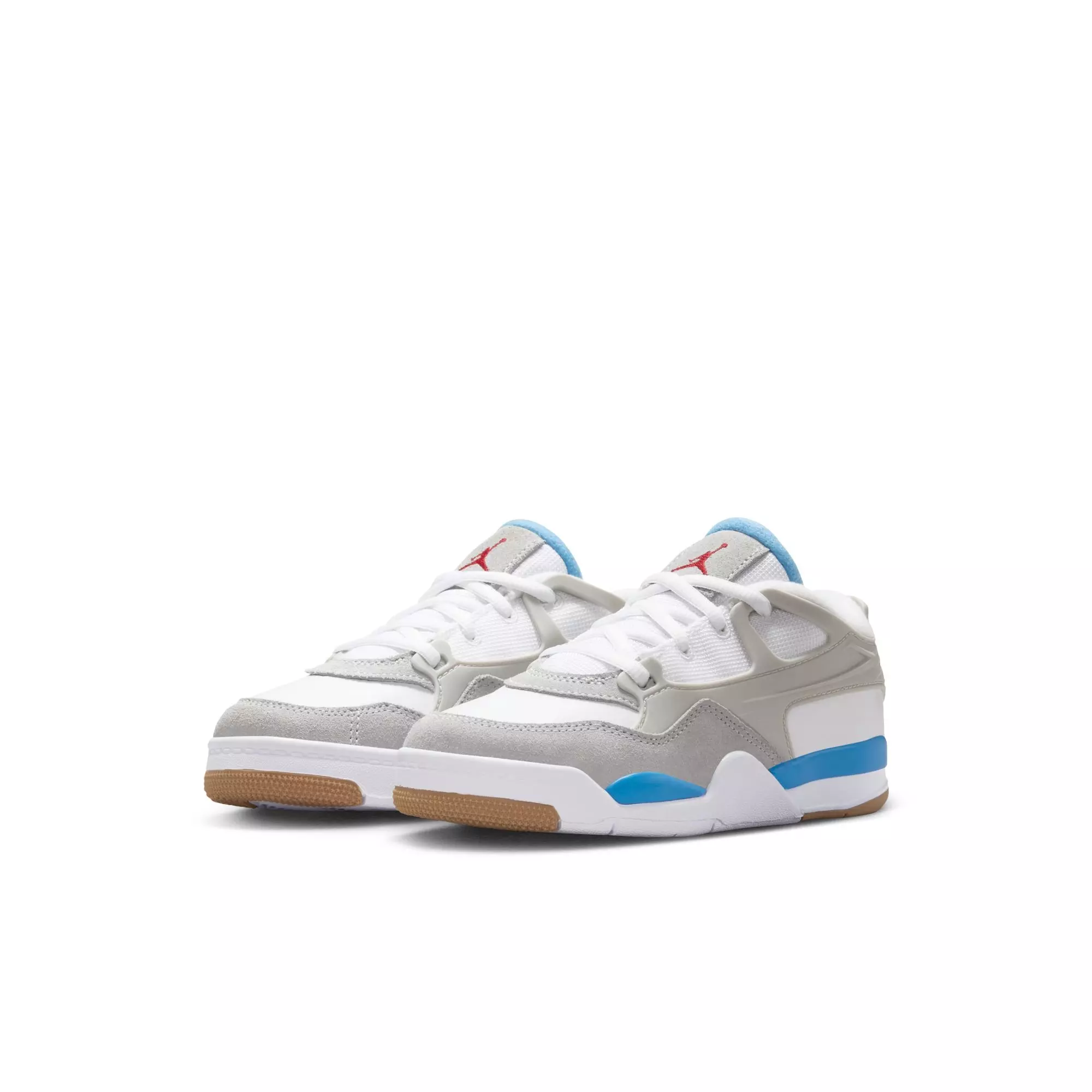 Jordan 4 RM "White/Neutral Grey" Preschool Boys' Shoe - WHITE/CAROLINA BLUE