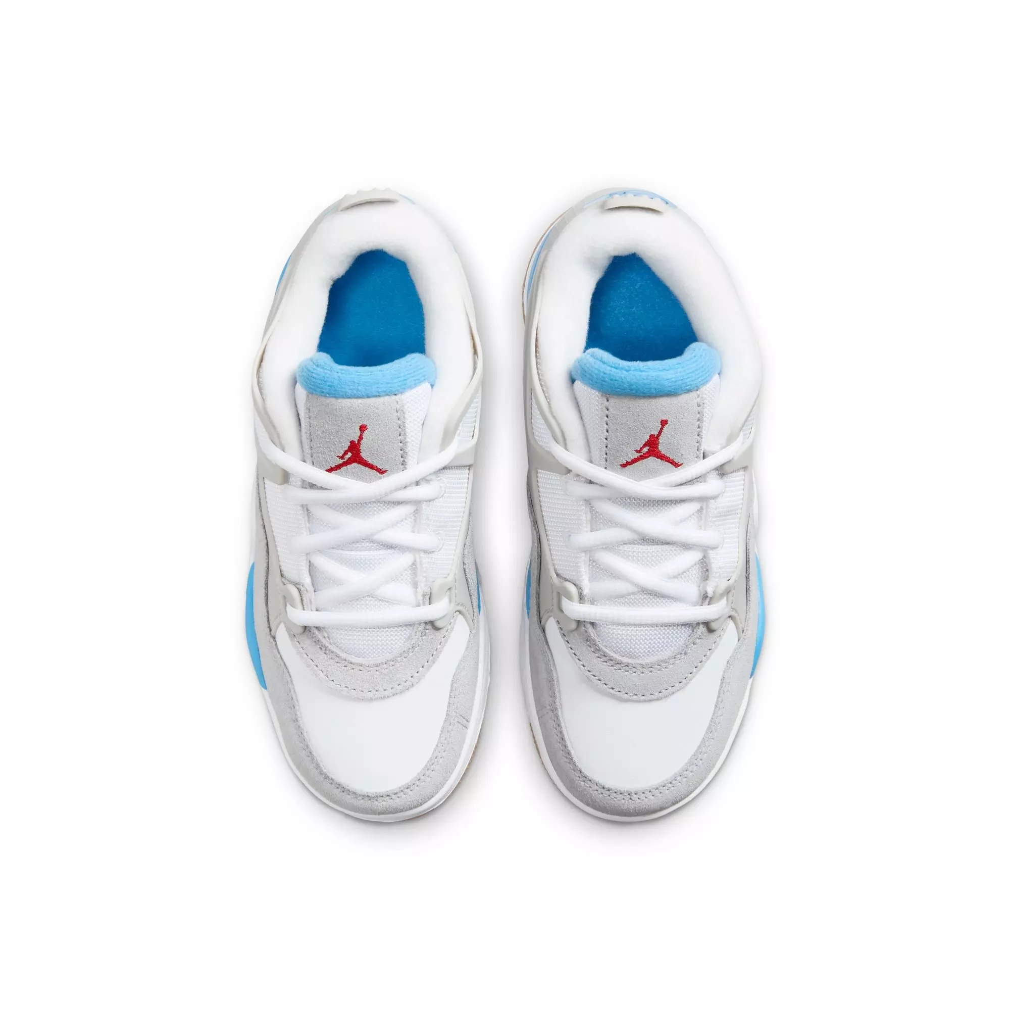 Jordan 4 RM "White/Neutral Grey" Preschool Boys' Shoe - WHITE/CAROLINA BLUE