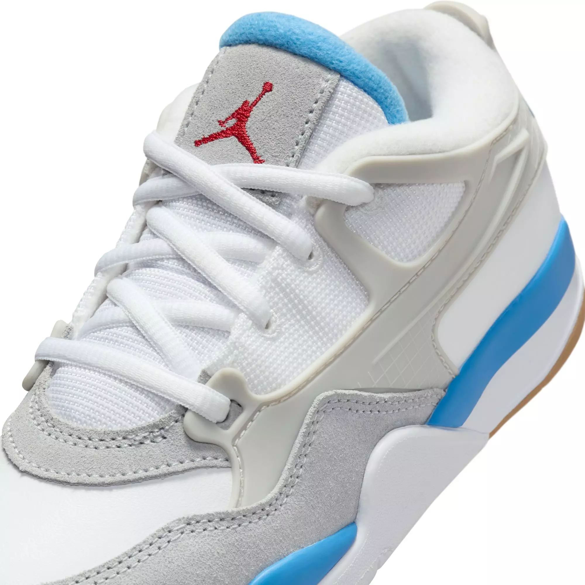 Jordan 4 RM "White/Neutral Grey" Preschool Boys' Shoe - WHITE/CAROLINA BLUE