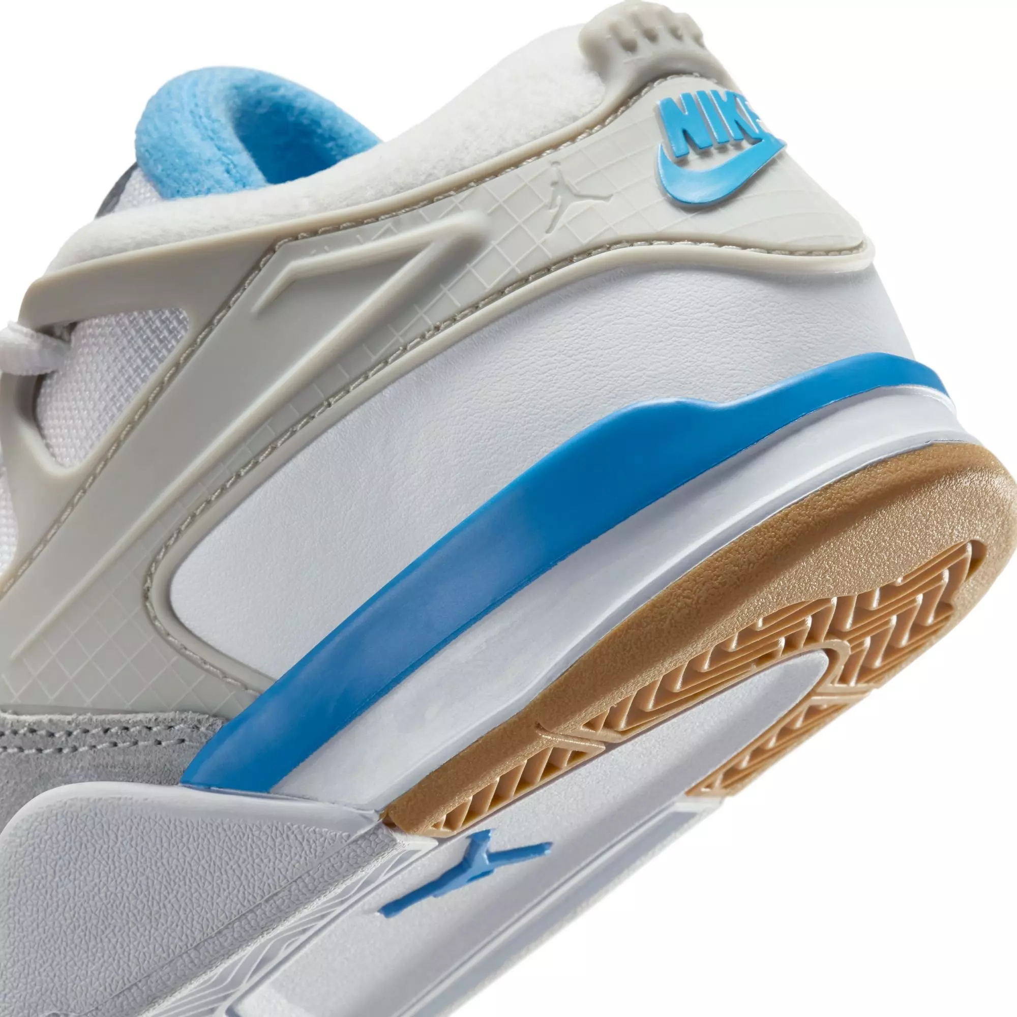 Jordan 4 RM "White/Neutral Grey" Preschool Boys' Shoe - WHITE/CAROLINA BLUE