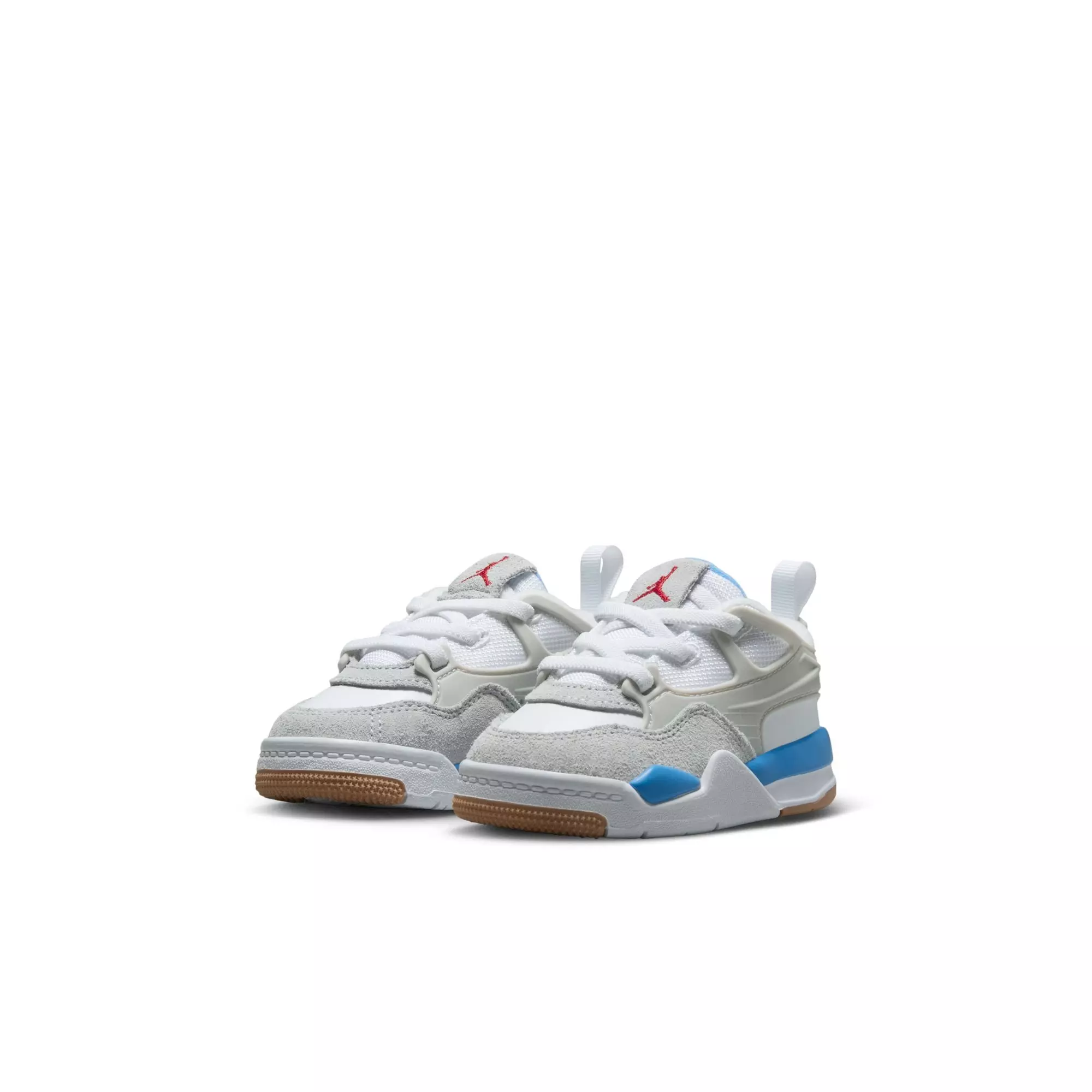 Jordan 4 RM "White/Neutral Grey" Toddler Boys' Shoe - WHITE/CAROLINA BLUE