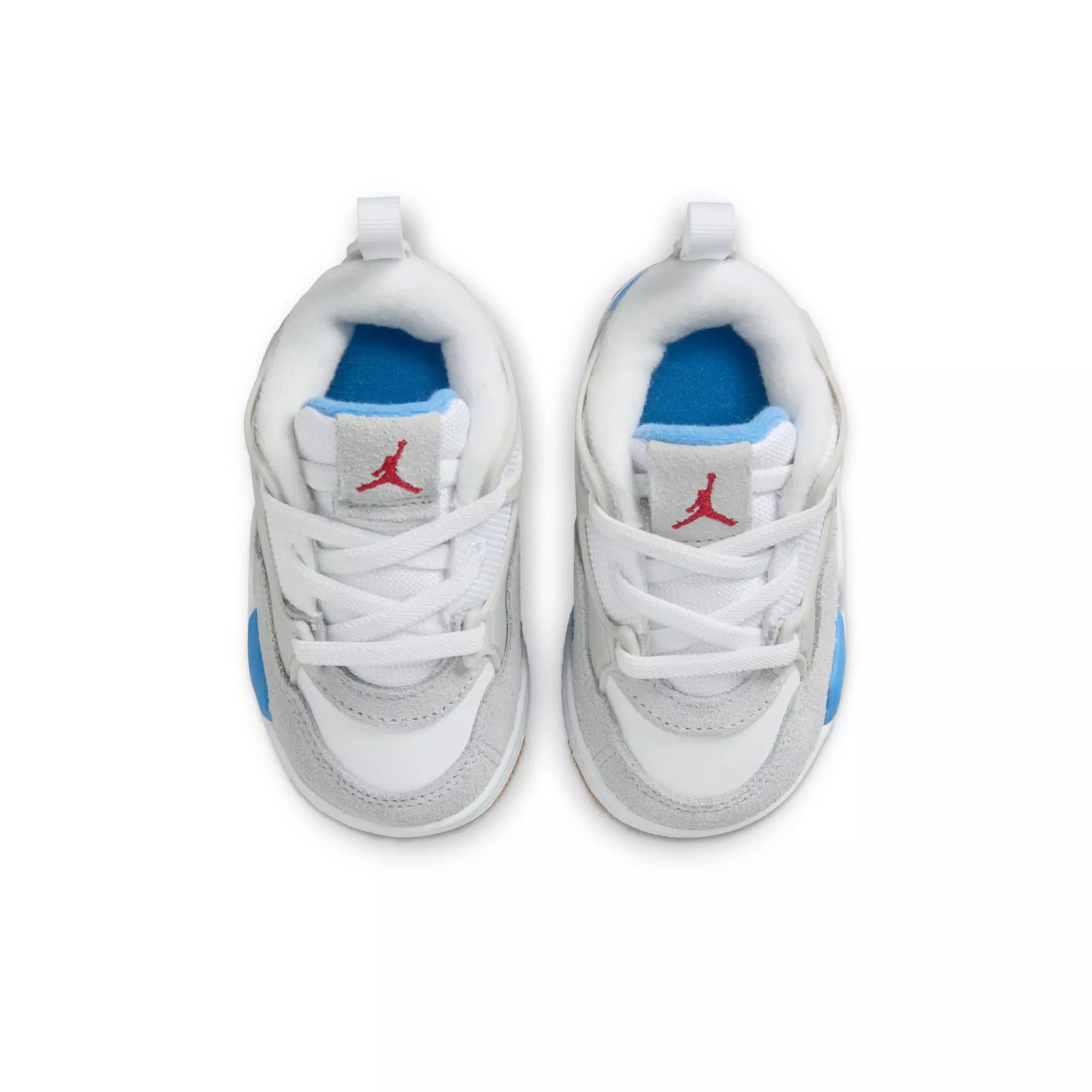 Jordan 4 RM "White/Neutral Grey" Toddler Boys' Shoe - WHITE/CAROLINA BLUE