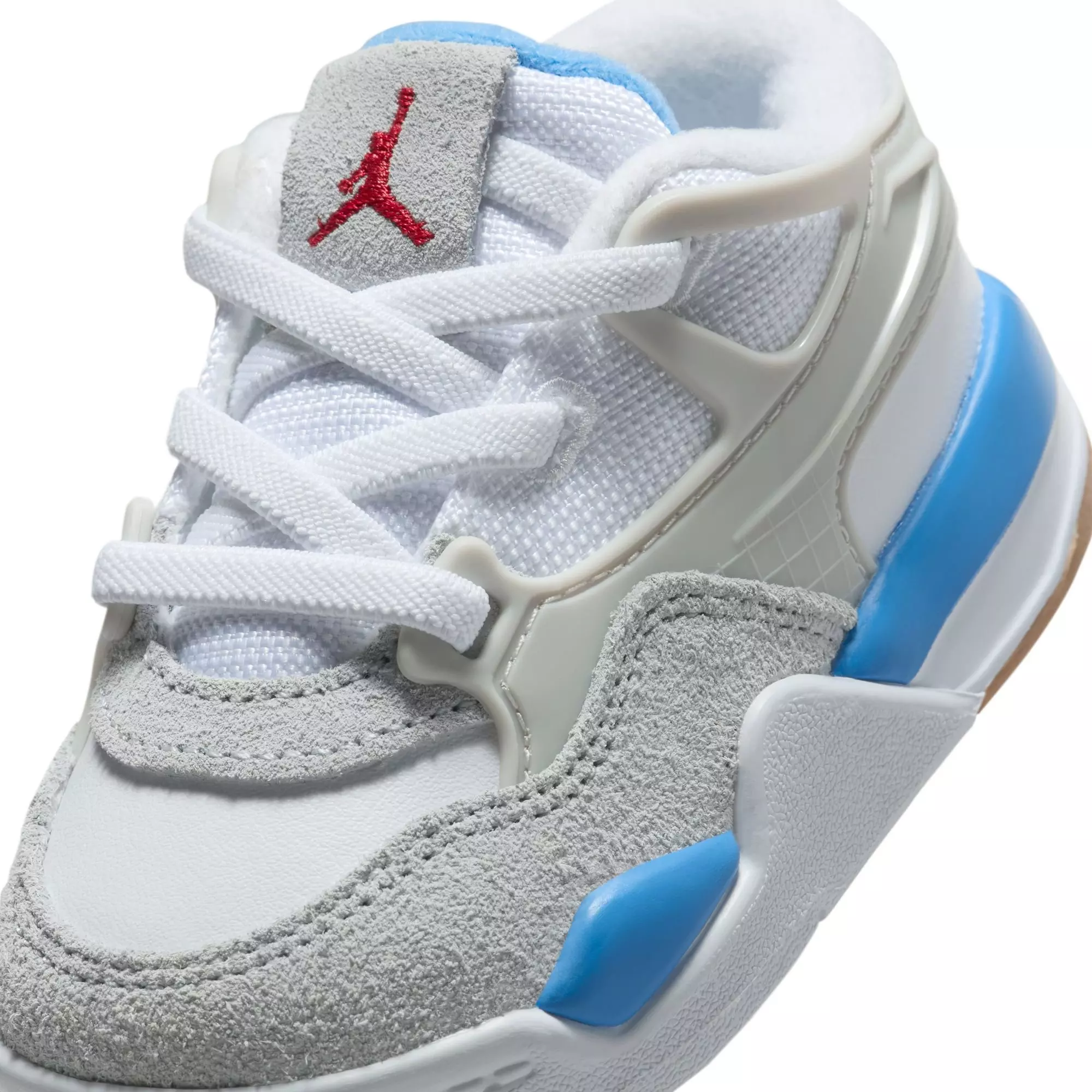 Jordan 4 RM "White/Neutral Grey" Toddler Boys' Shoe - WHITE/CAROLINA BLUE