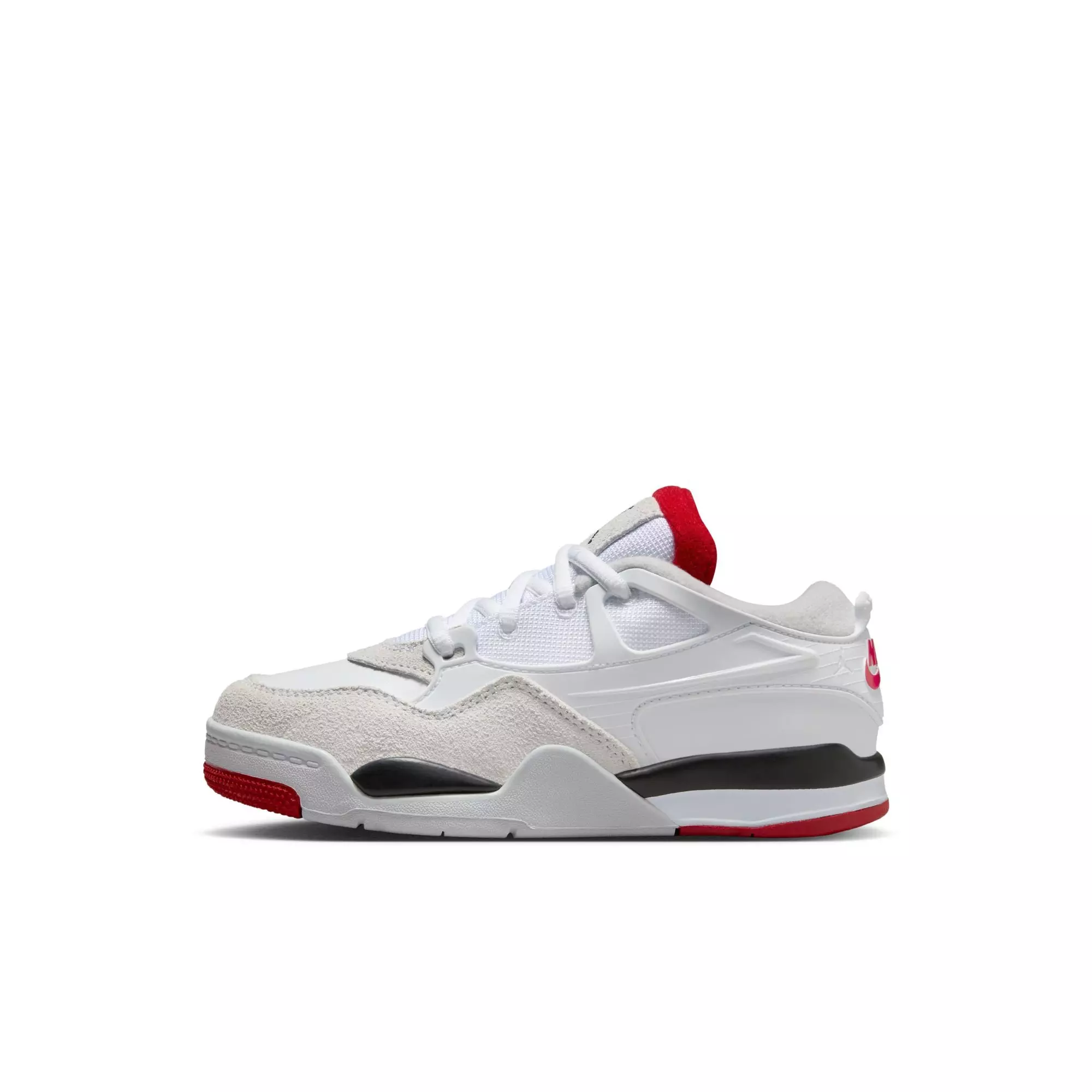 Jordan 4 RM "White/Varsity Red/Black/Neutral Grey" Preschool Boys' Shoe - WHITE/RED/BLACK