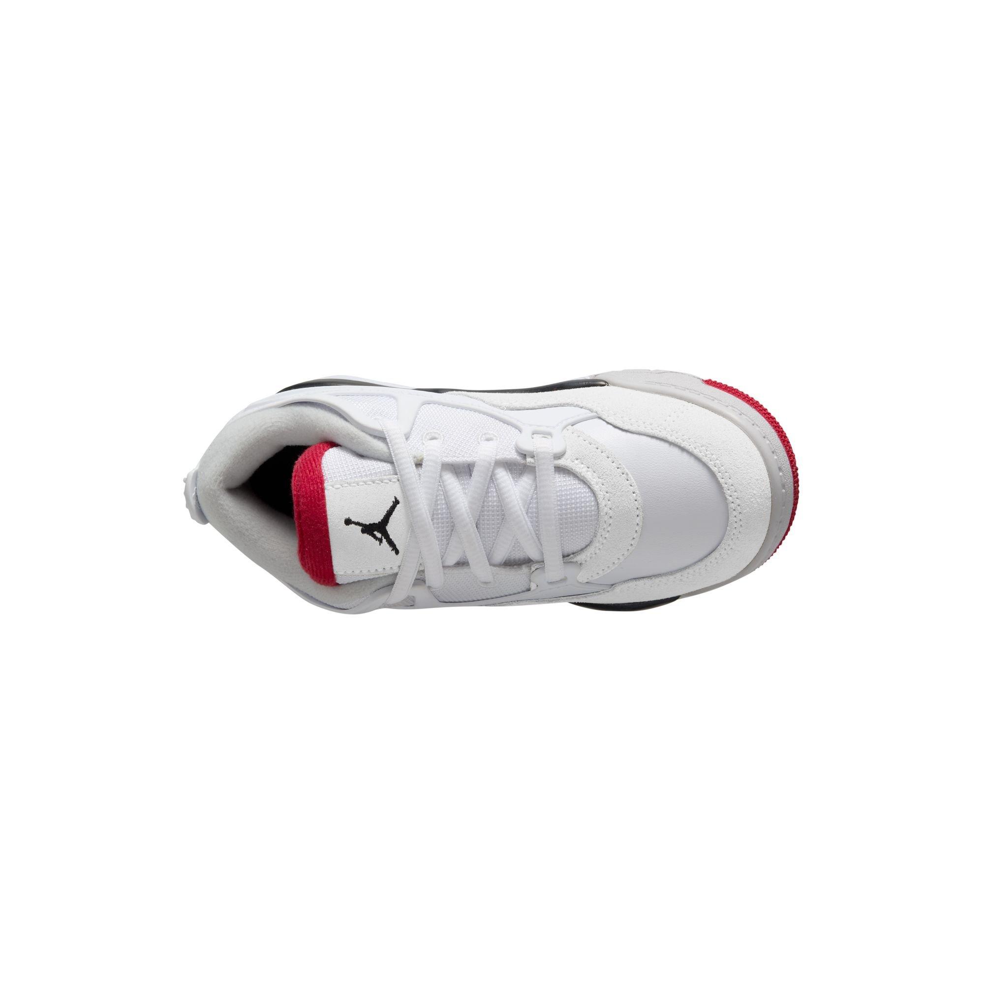 Jordan 4 RM Preschool Boys' "White/Varsity Red/Black/Neutral Grey" Shoe