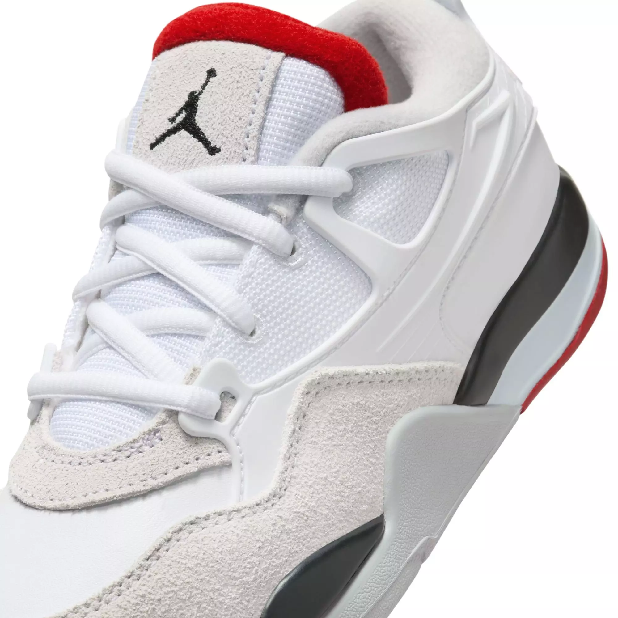 Jordan 4 RM "White/Varsity Red/Black/Neutral Grey" Preschool Boys' Shoe - WHITE/RED/BLACK