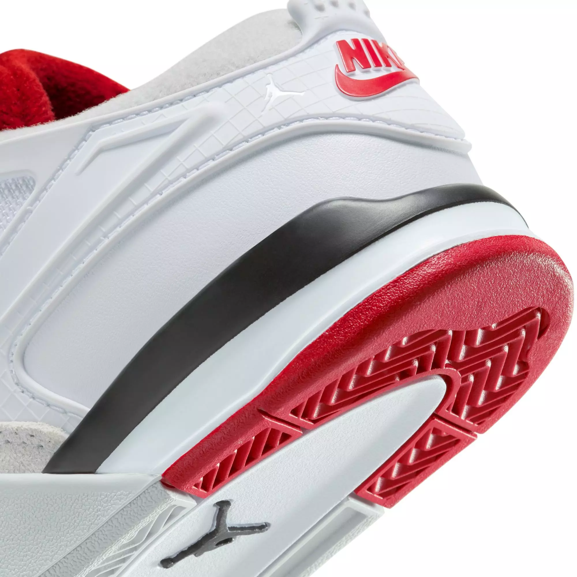 Jordan 4 RM "White/Varsity Red/Black/Neutral Grey" Preschool Boys' Shoe - WHITE/RED/BLACK