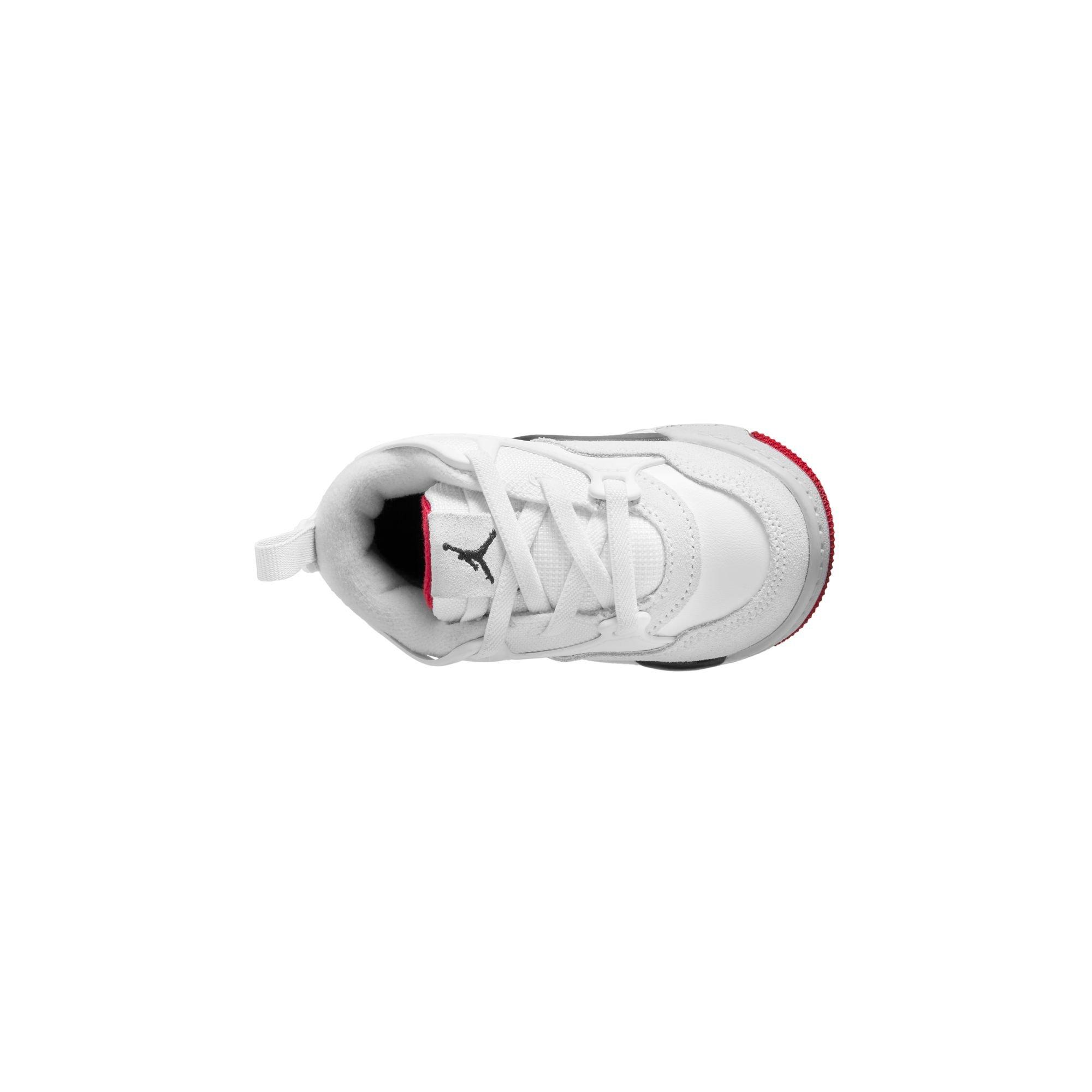 Jordan 4 RM Toddler Boys' "White/Varsity Red/Black/Neutral Grey" Shoe