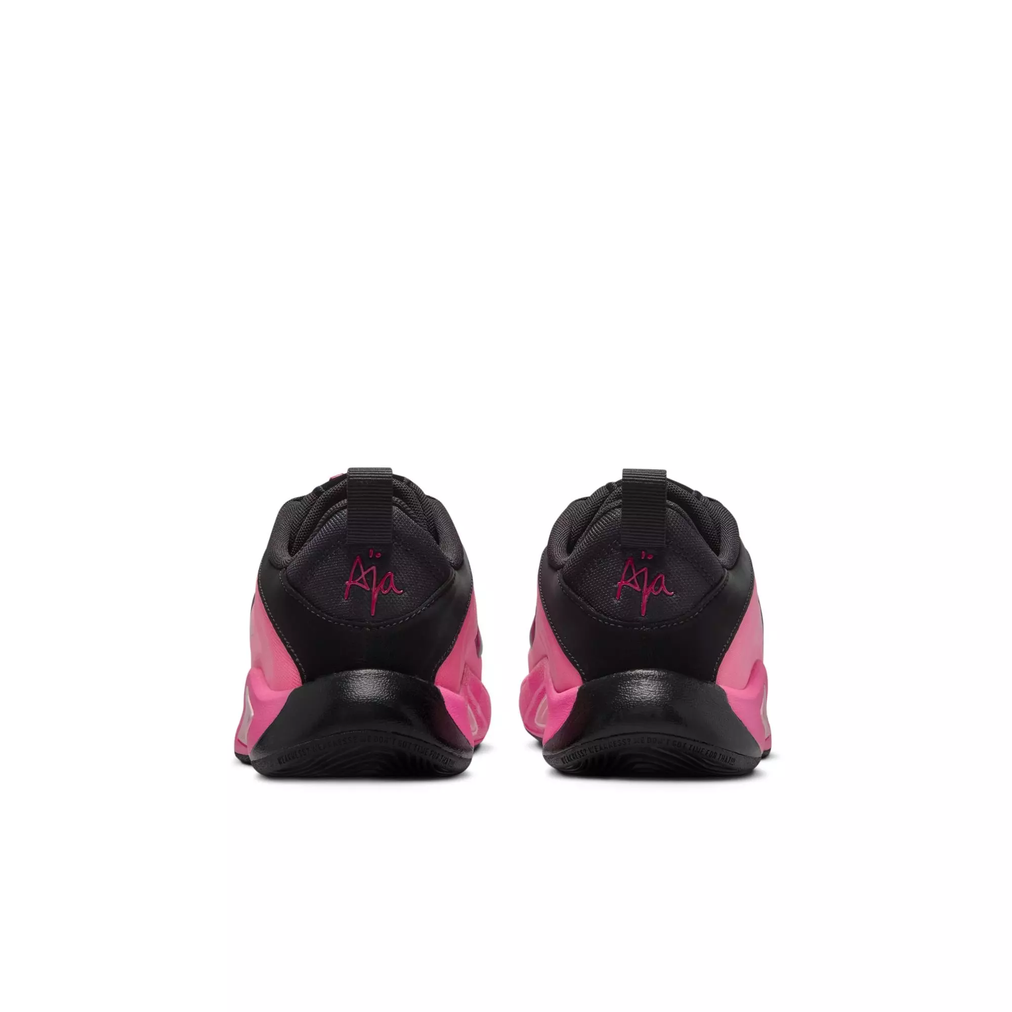 Nike A'One "Leo Lights" Grade School Kids' Basketball Shoe - BLACK/HYPER PINK/LASER PINK