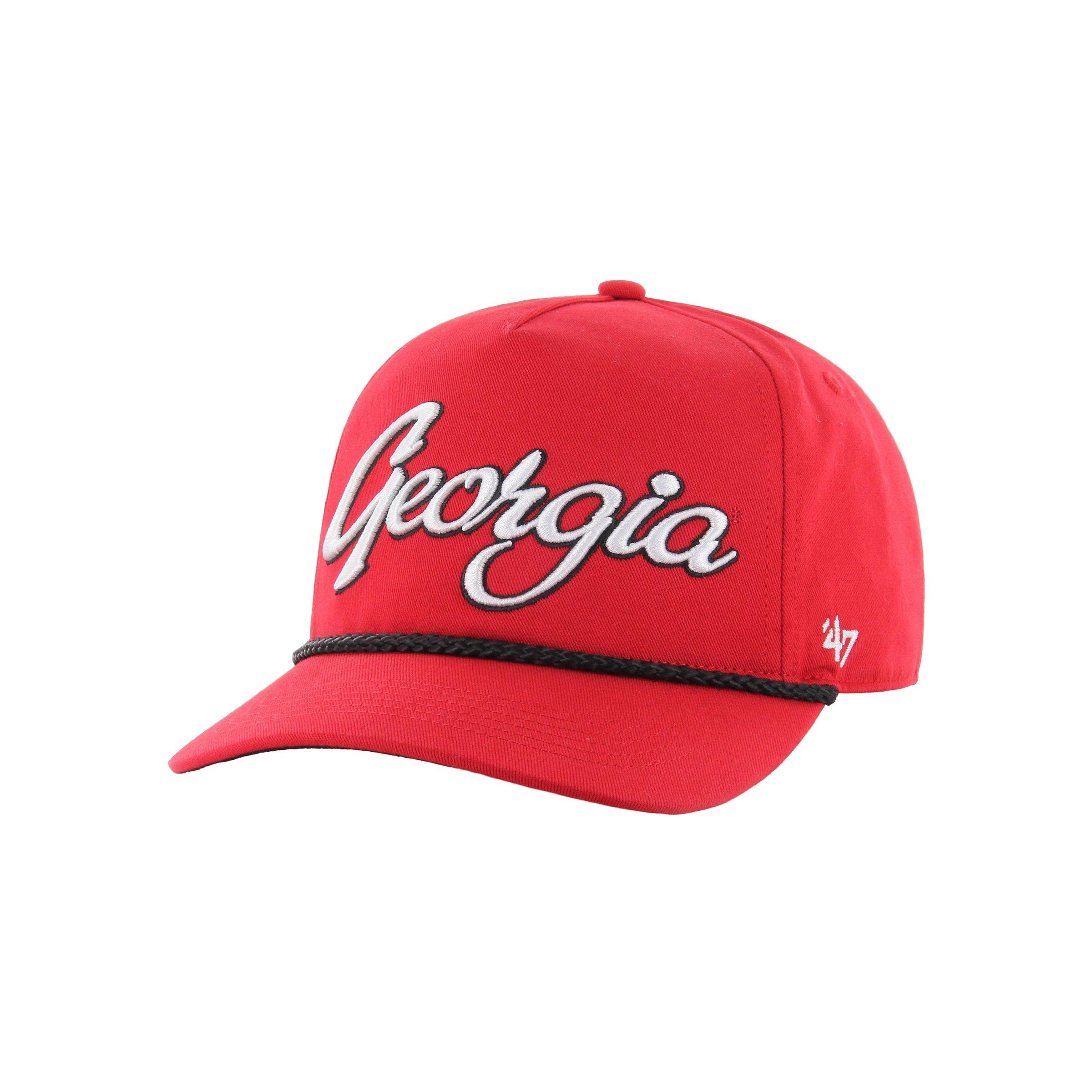 '47 Georgia Bulldogs Overhand Hitch Snapback Hat-Red - RED Thumbnail View 1
