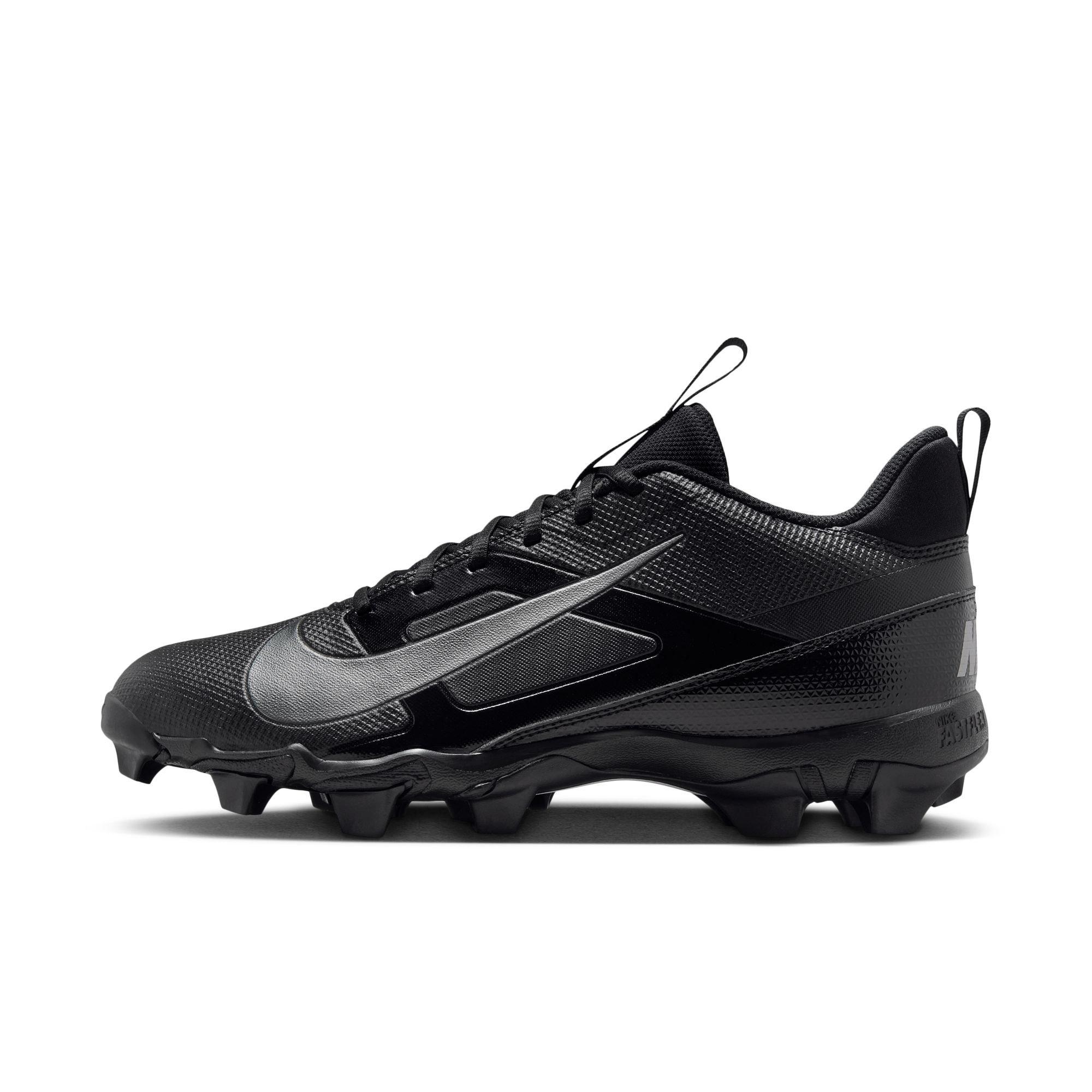 Nike Alpha Menace 4 Shark "Black/Metallic Silver" Men's Football Cleat - BLACK/SILVER Thumbnail View 3
