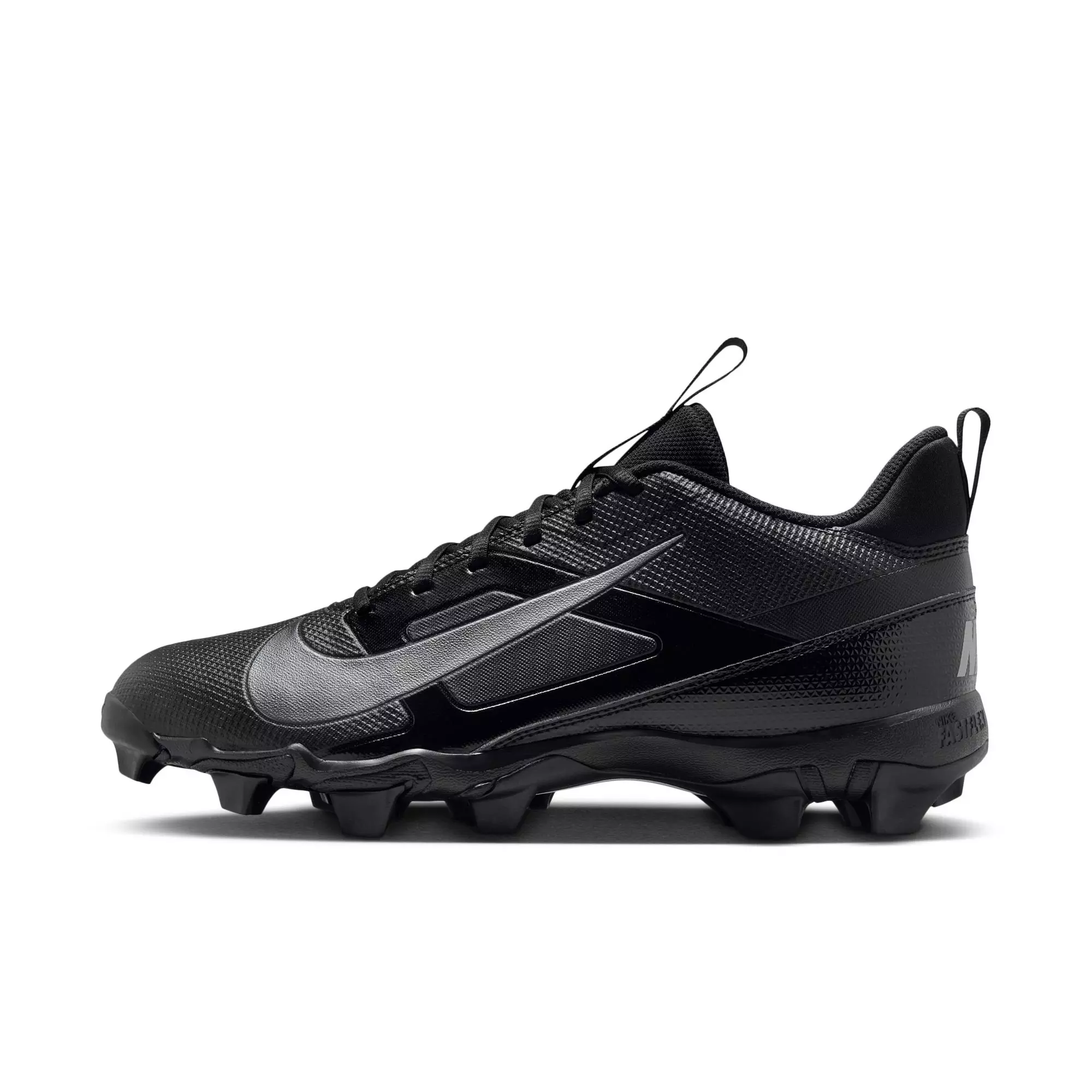 Nike Alpha Menace 4 Shark "Black/Metallic Silver" Men's Football Cleat - BLACK/SILVER
