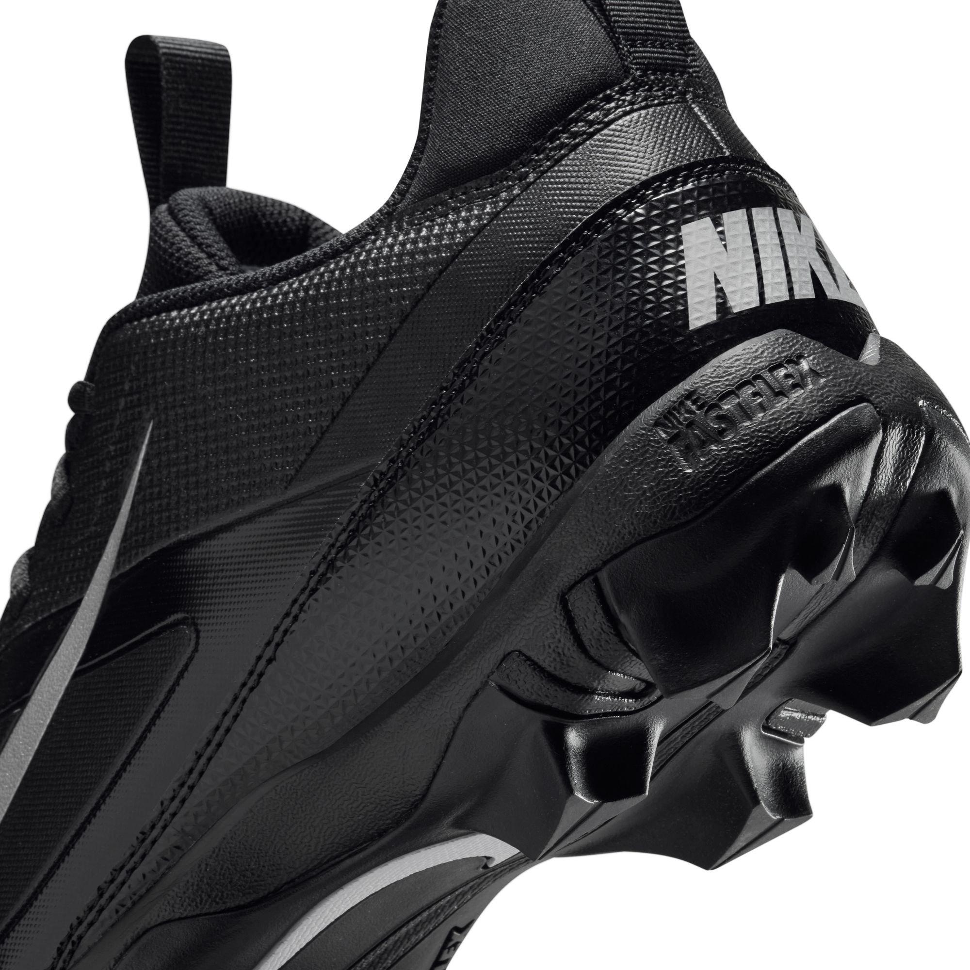 Nike Alpha Menace 4 Shark "Black/Metallic Silver" Men's Football Cleat - BLACK/SILVER Thumbnail View 12