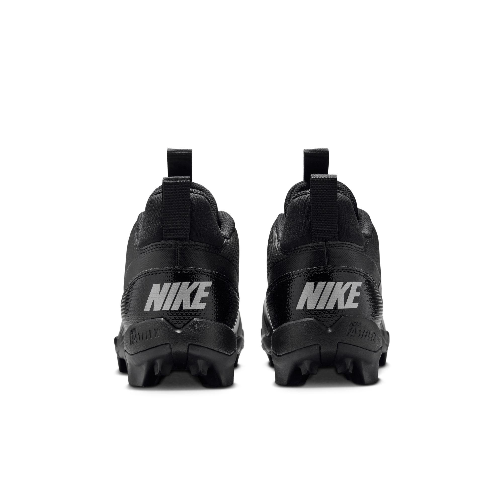 Nike Alpha Menace 4 Shark "Black/Metallic Silver" Men's Football Cleat - BLACK/SILVER Thumbnail View 7