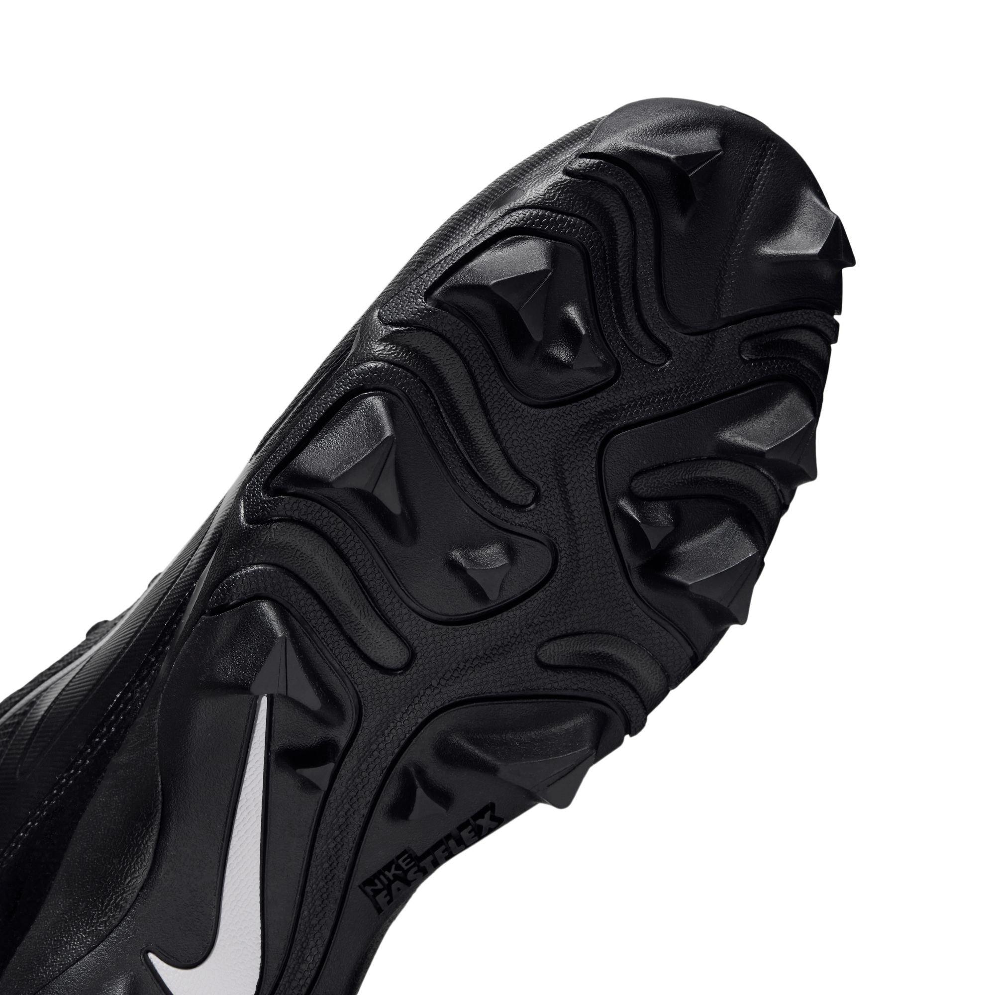 Nike Alpha Menace 4 Shark "Black/Metallic Silver" Men's Football Cleat - BLACK/SILVER Thumbnail View 9