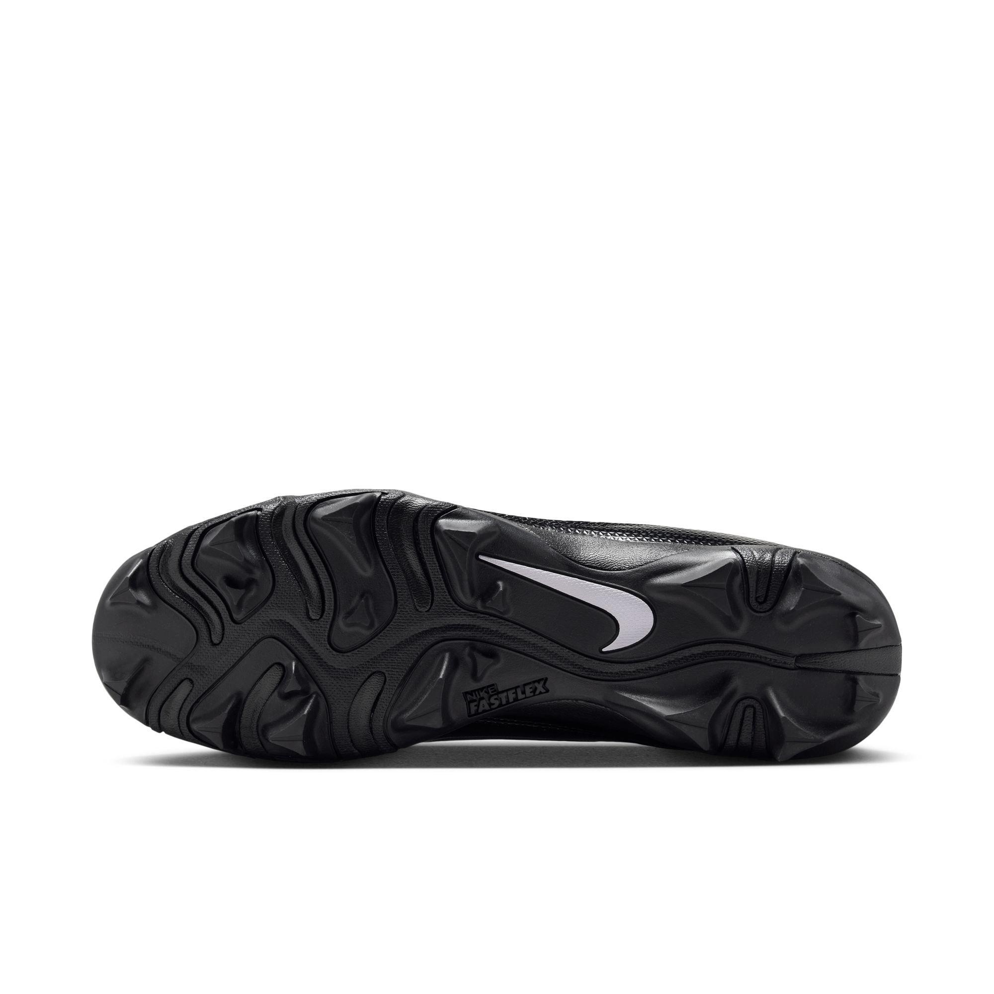 Nike Alpha Menace 4 Shark "Black/Metallic Silver" Men's Football Cleat - BLACK/SILVER Thumbnail View 10