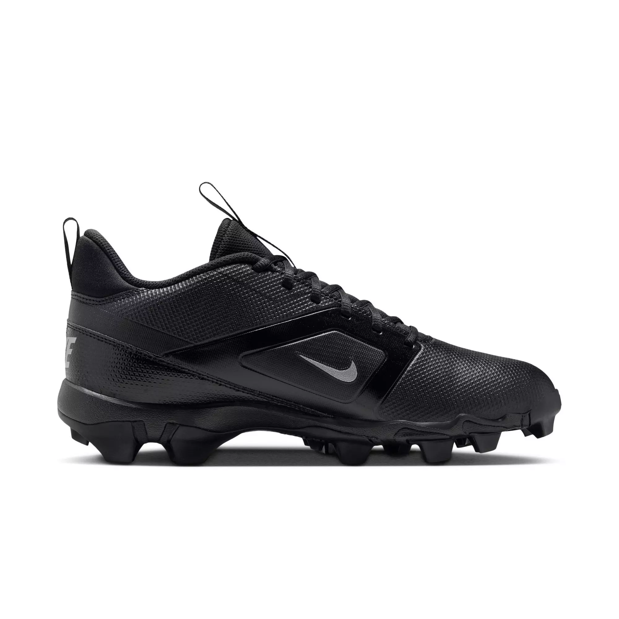 Nike Alpha Menace 4 Shark "Black/Metallic Silver" Men's Football Cleat - BLACK/SILVER