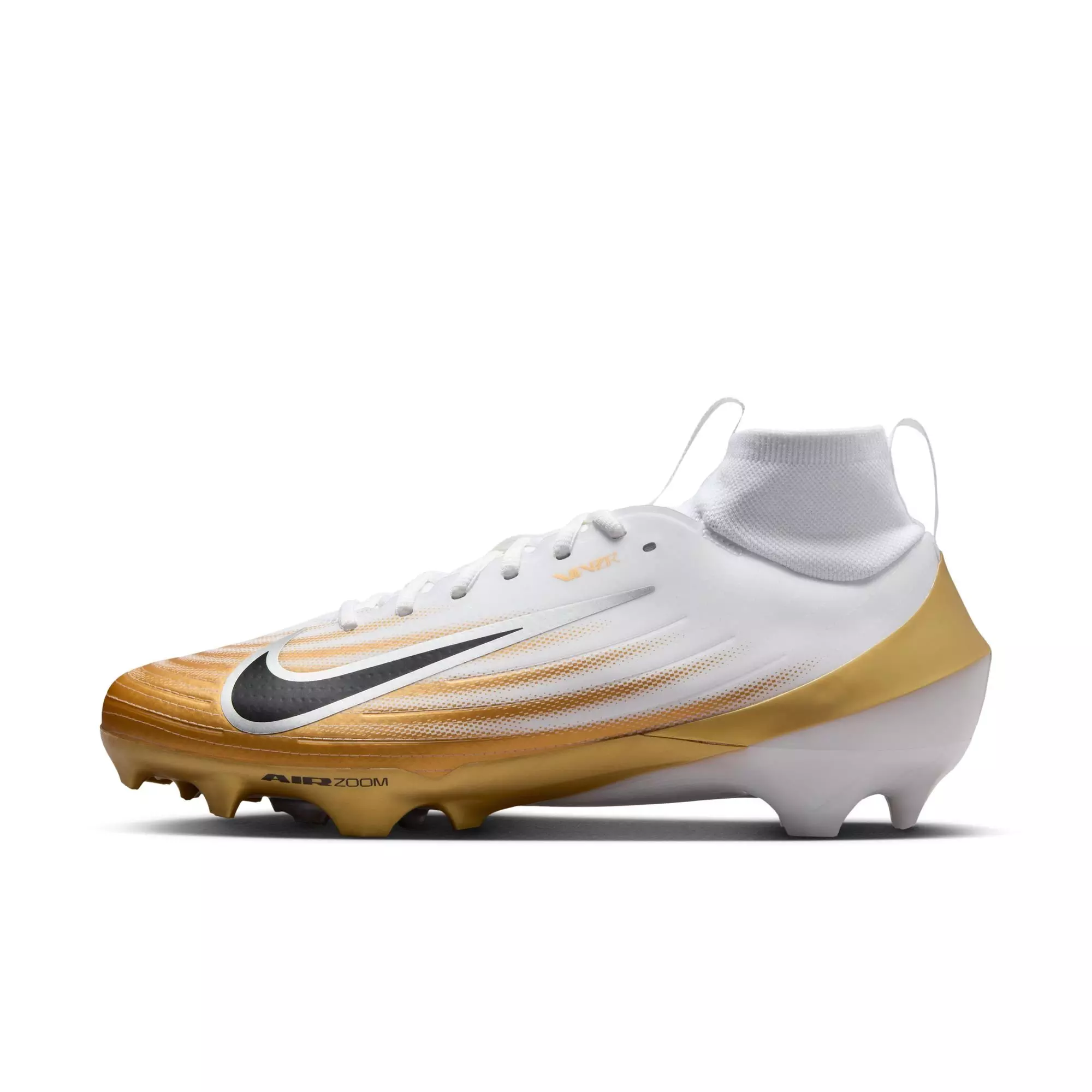 Nike Vapor Pro 1 "White/Black/Metallic Gold" Men's Football Cleat - WHITE/GOLD