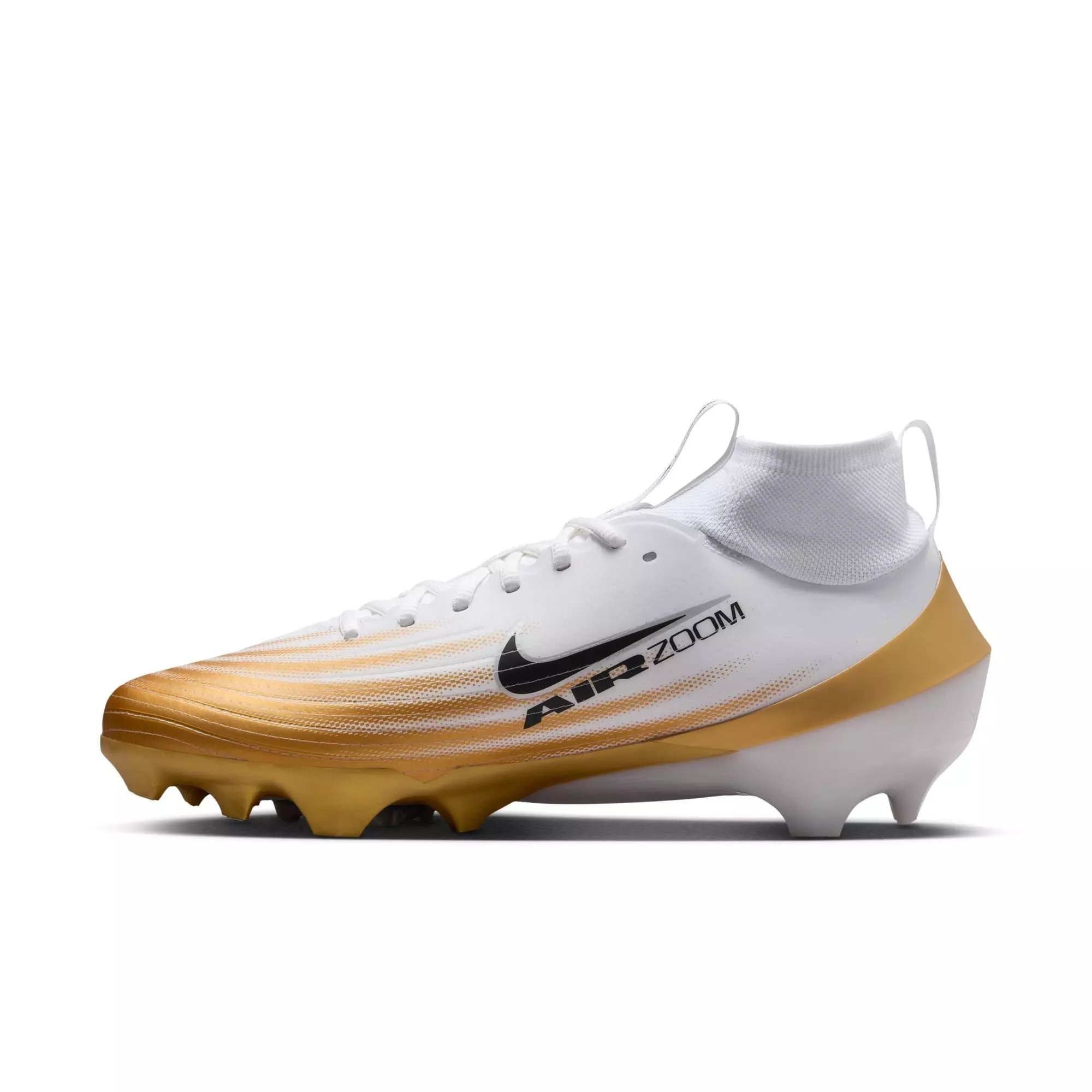 Nike Vapor Pro 1 "White/Black/Metallic Gold" Men's Football Cleat - WHITE/GOLD
