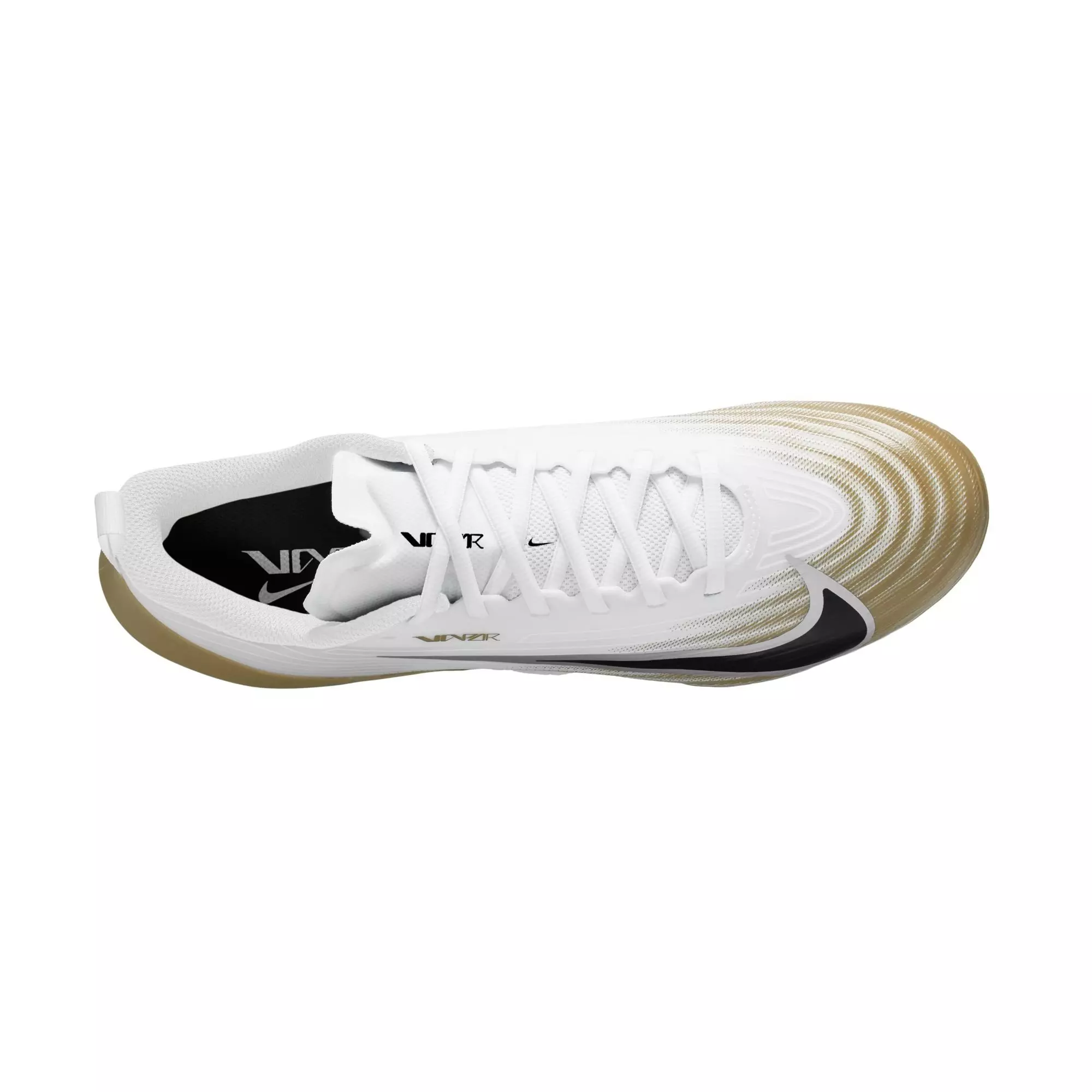 Nike Vapor Pro 1 "White/Black/Metallic Gold" Men's Football Cleat - WHITE/GOLD
