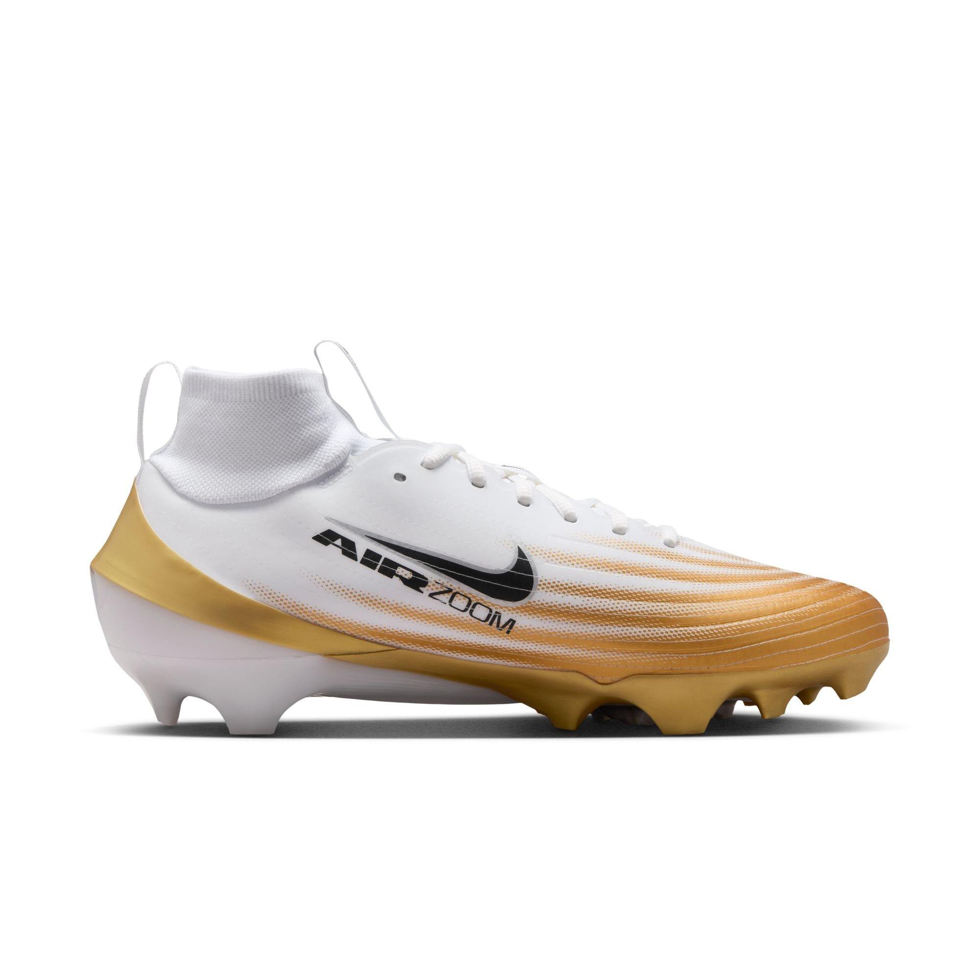 Nike Vapor Pro Men's Breathable Football Cleats - White/Gold