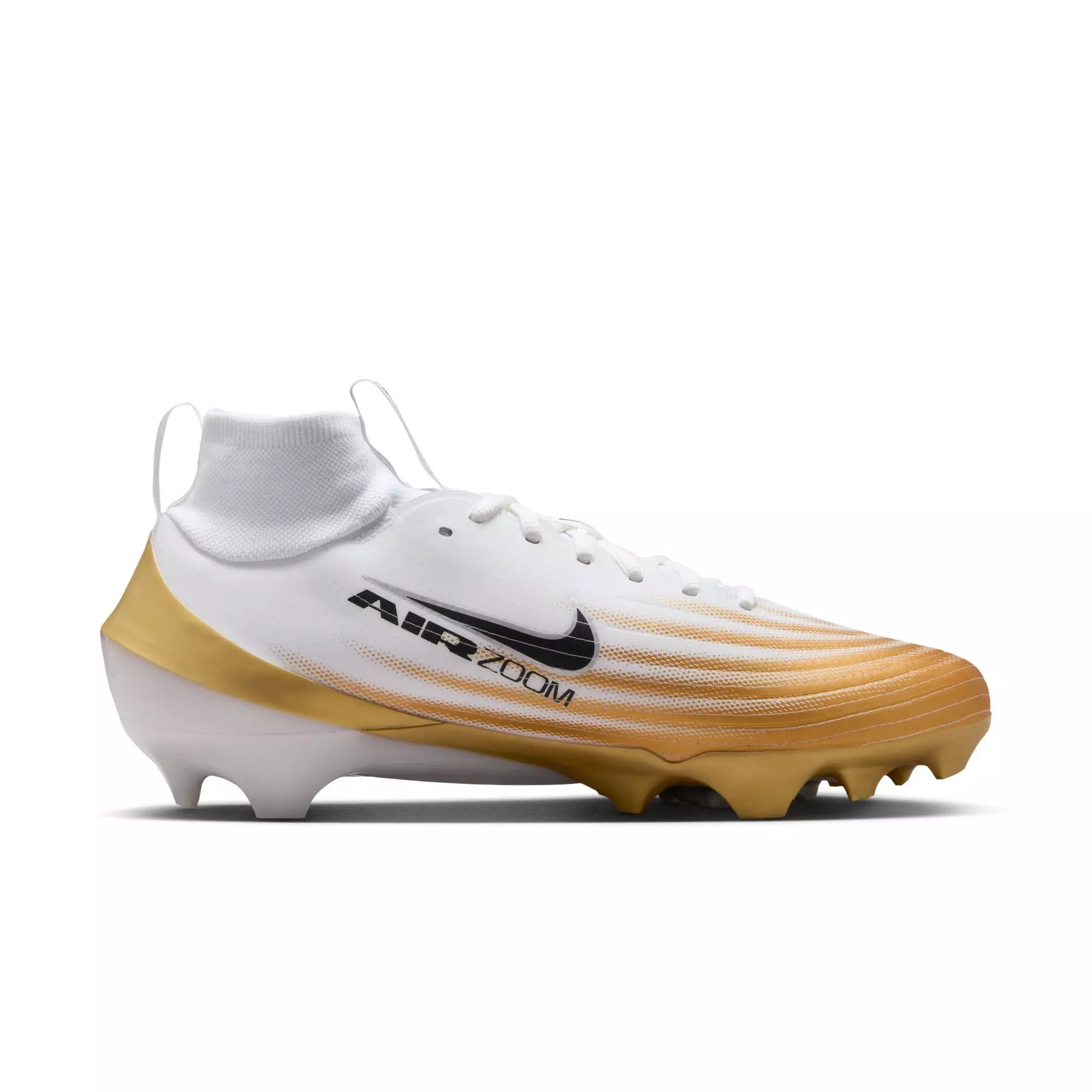 Nike Vapor Pro 1 "White/Black/Metallic Gold" Men's Football Cleat - WHITE/GOLD