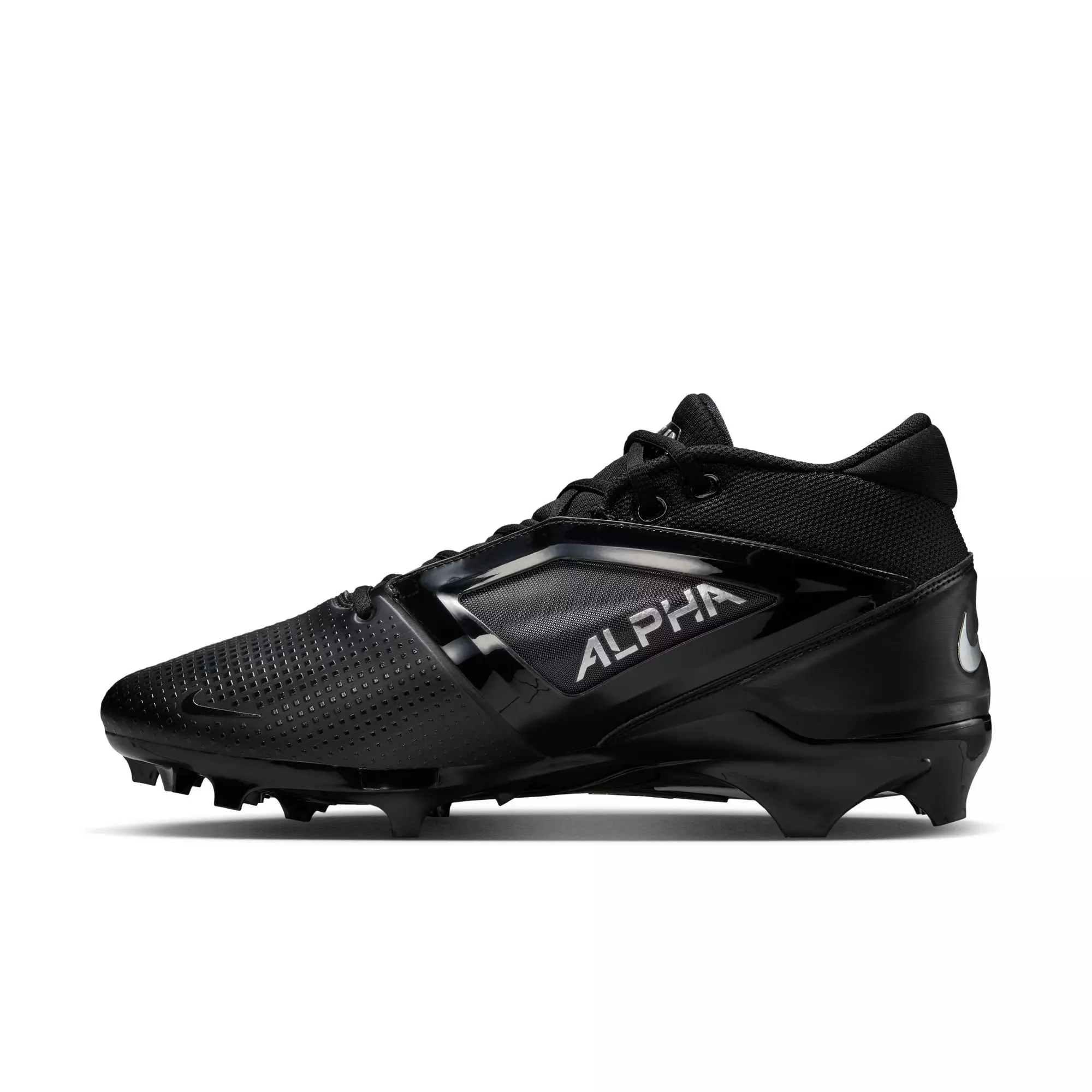 Nike Alpha Menace 4 Pro "Black/Metallic Silver" Men's Football Cleat - BLACK/SILVER