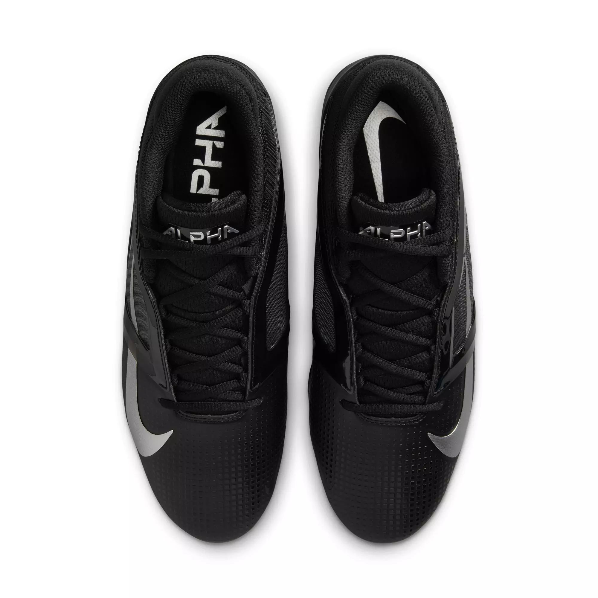 Nike Alpha Menace 4 Pro "Black/Metallic Silver" Men's Football Cleat - BLACK/SILVER