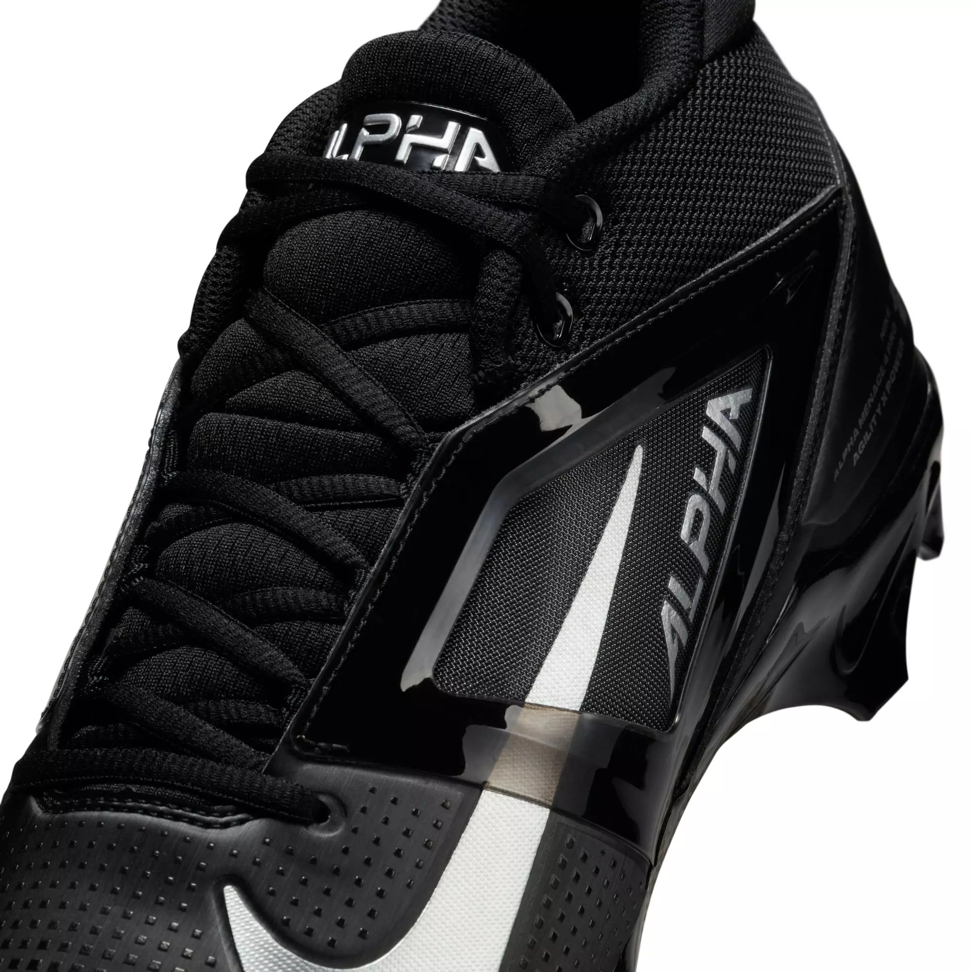 Nike Alpha Menace 4 Pro "Black/Metallic Silver" Men's Football Cleat - BLACK/SILVER