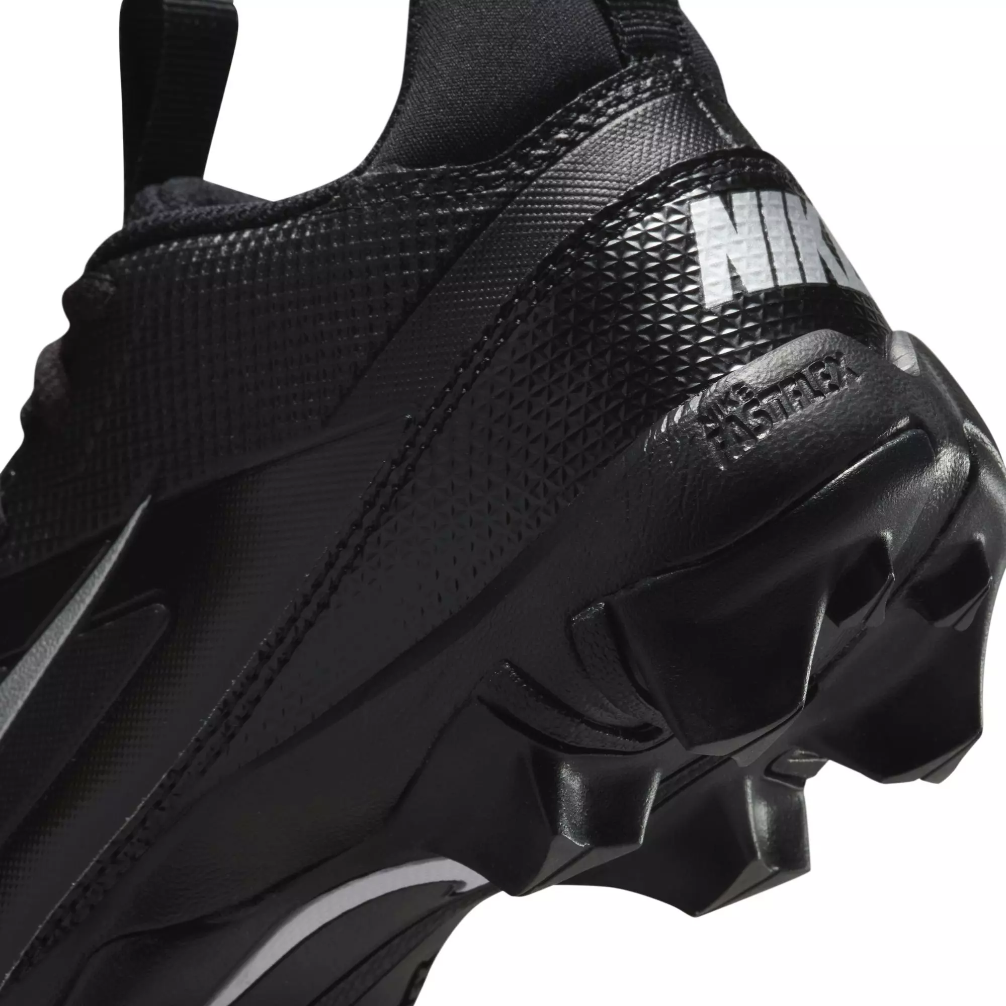 Nike Alpha Menace 4 Shark "Black/Metallic Silver" Grade School Boys' Football Cleat - BLACK/SILVER