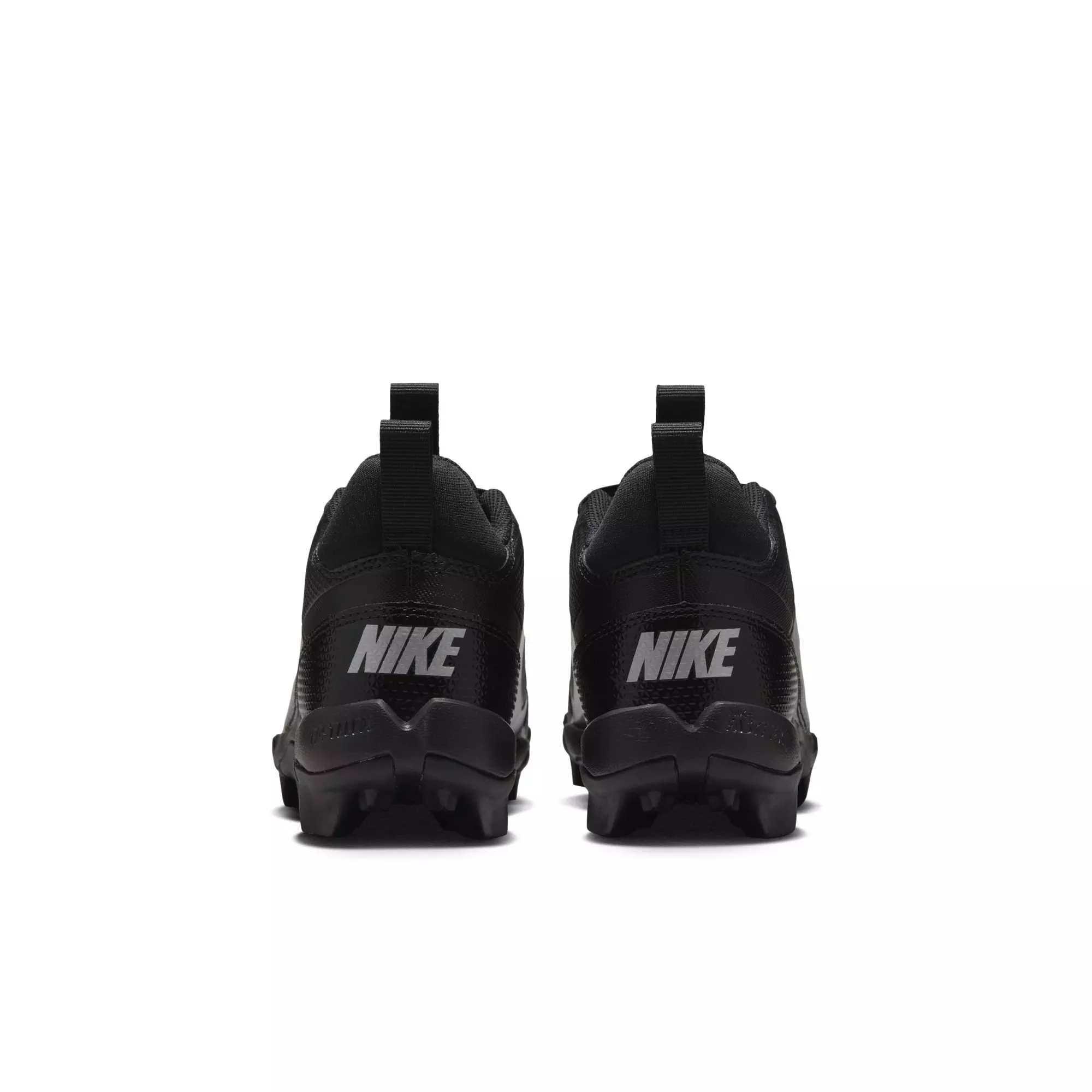 Nike Alpha Menace 4 Shark "Black/Metallic Silver" Grade School Boys' Football Cleat - BLACK/SILVER