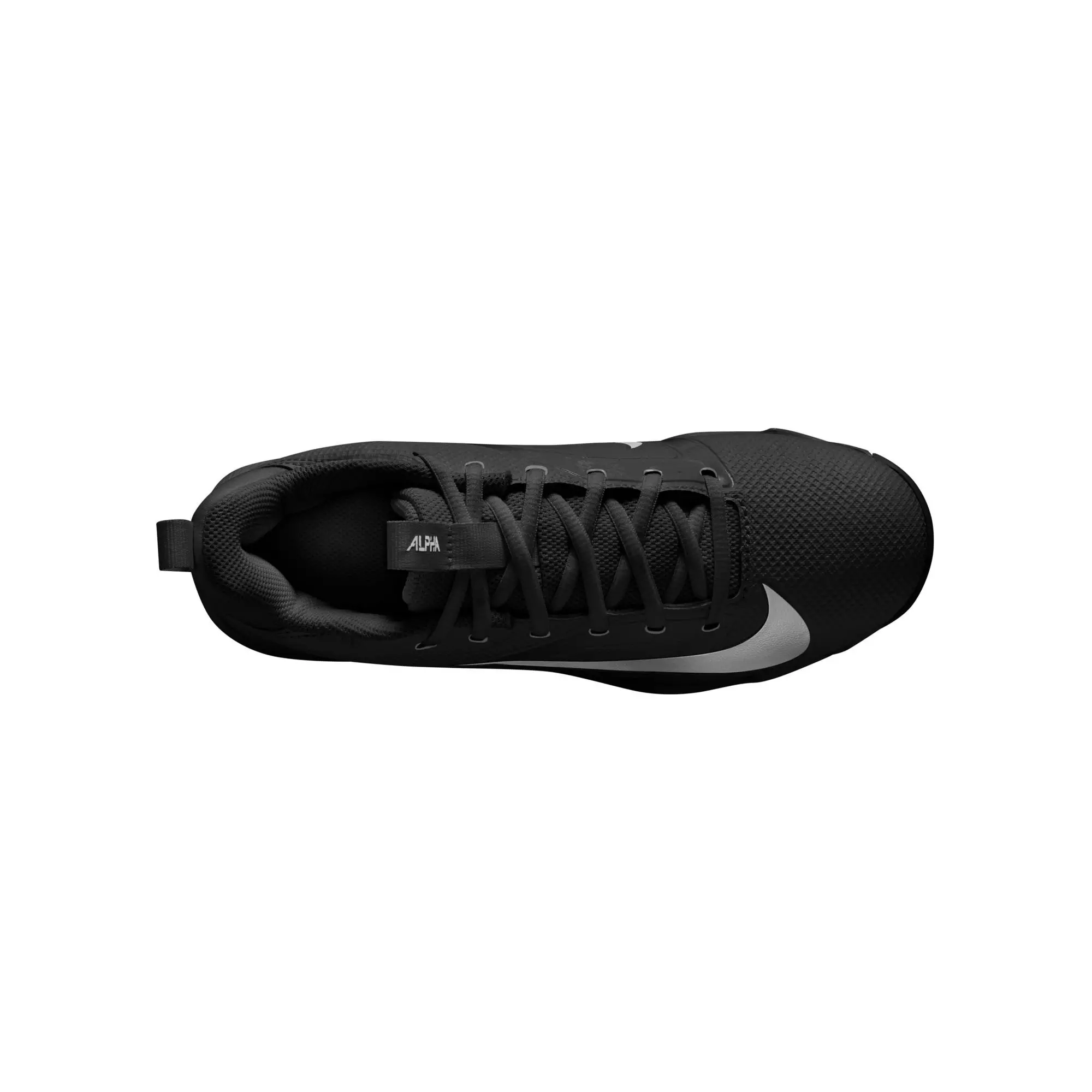 Nike Alpha Menace 4 Shark "Black/Metallic Silver" Grade School Boys' Football Cleat - BLACK/SILVER