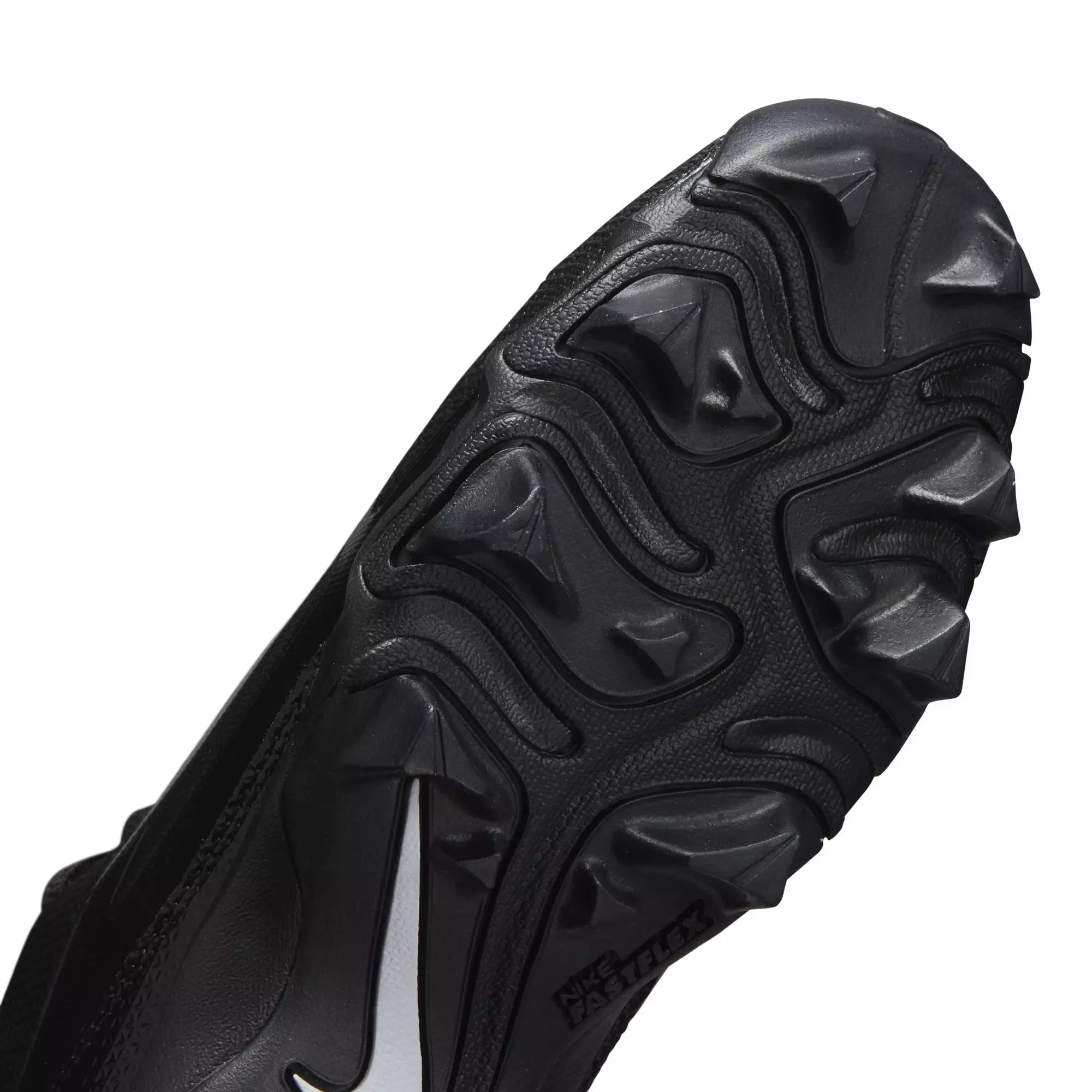 Nike Alpha Menace 4 Shark "Black/Metallic Silver" Grade School Boys' Football Cleat - BLACK/SILVER