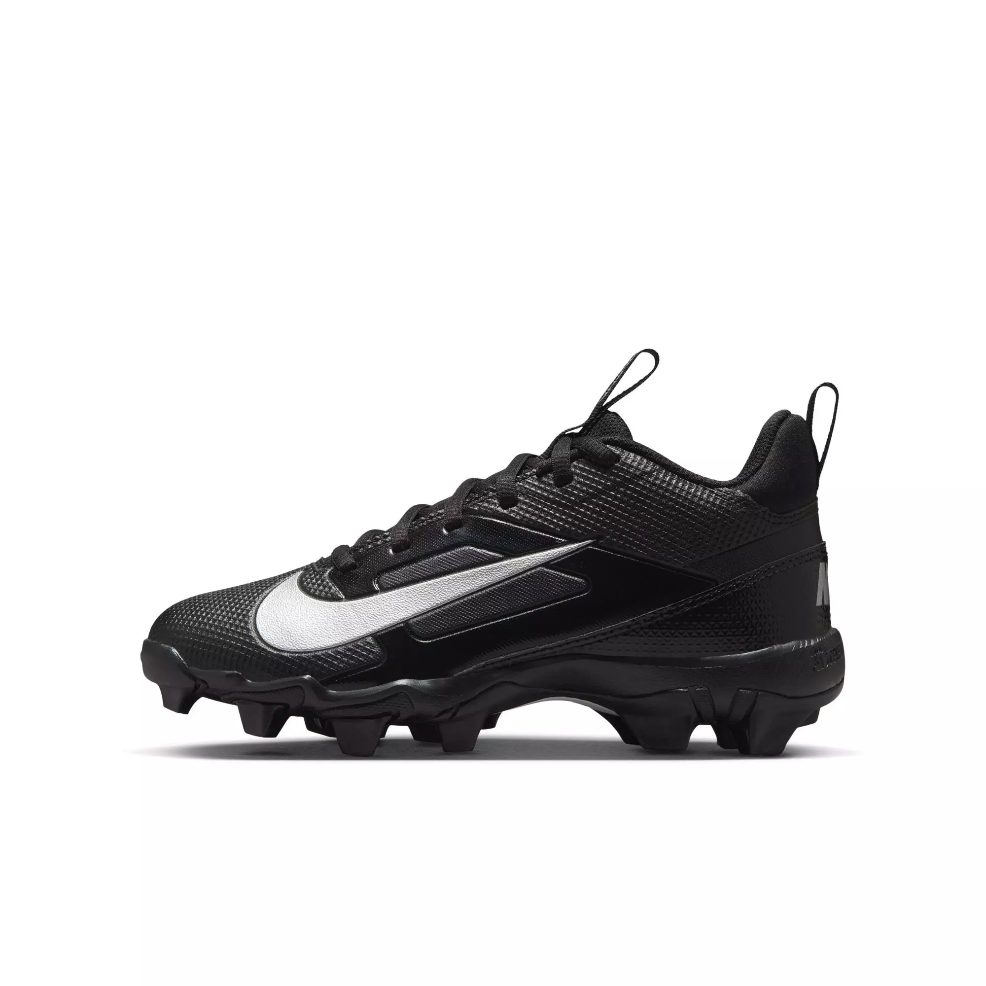Nike Alpha Menace 4 Shark "Black/Metallic Silver" Preschool Boys' Football Cleat - BLACK/SILVER